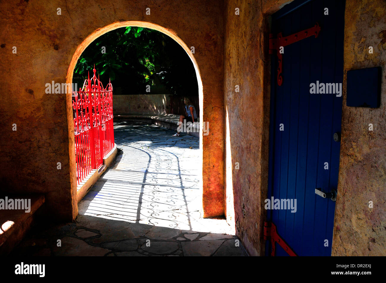 Ingresso alla piscina veneziano, Coral Gables, Florida Foto Stock