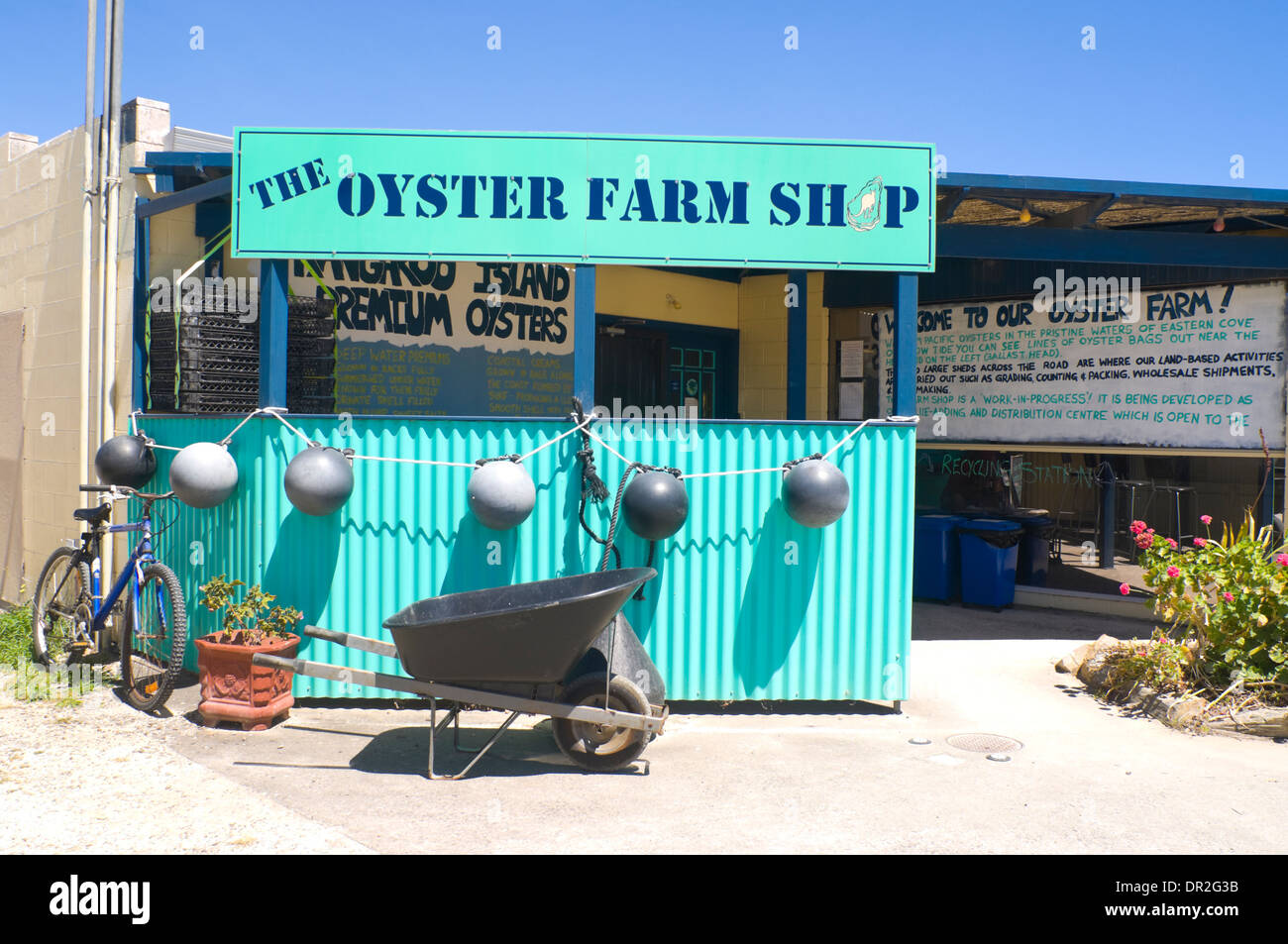 Oyster Farm Shop. American River, Kangaroo Island, Sud Australia, SA, Australia Foto Stock