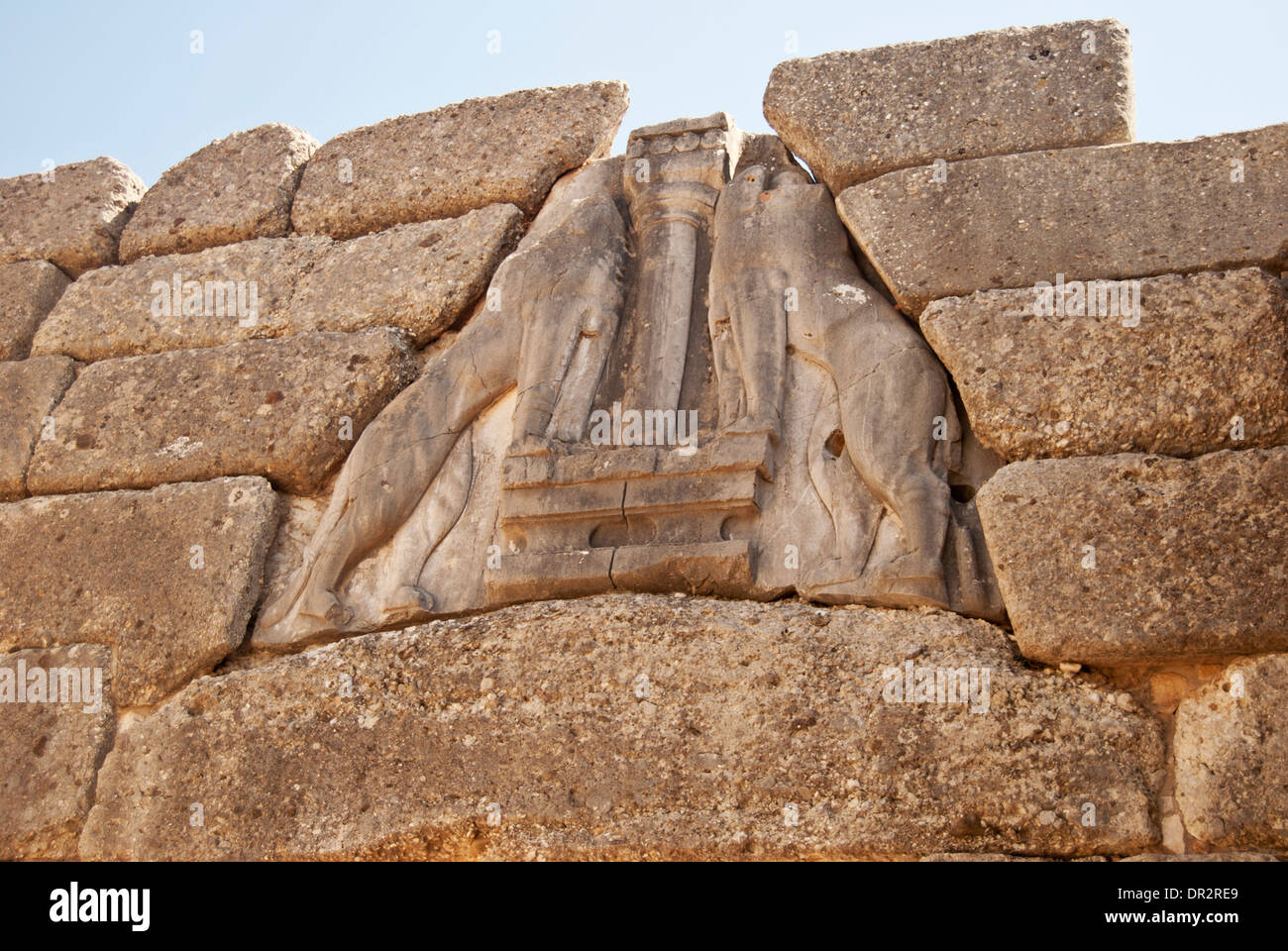 Lion gate, Micene, Peoloponnesus, Grecia Foto Stock