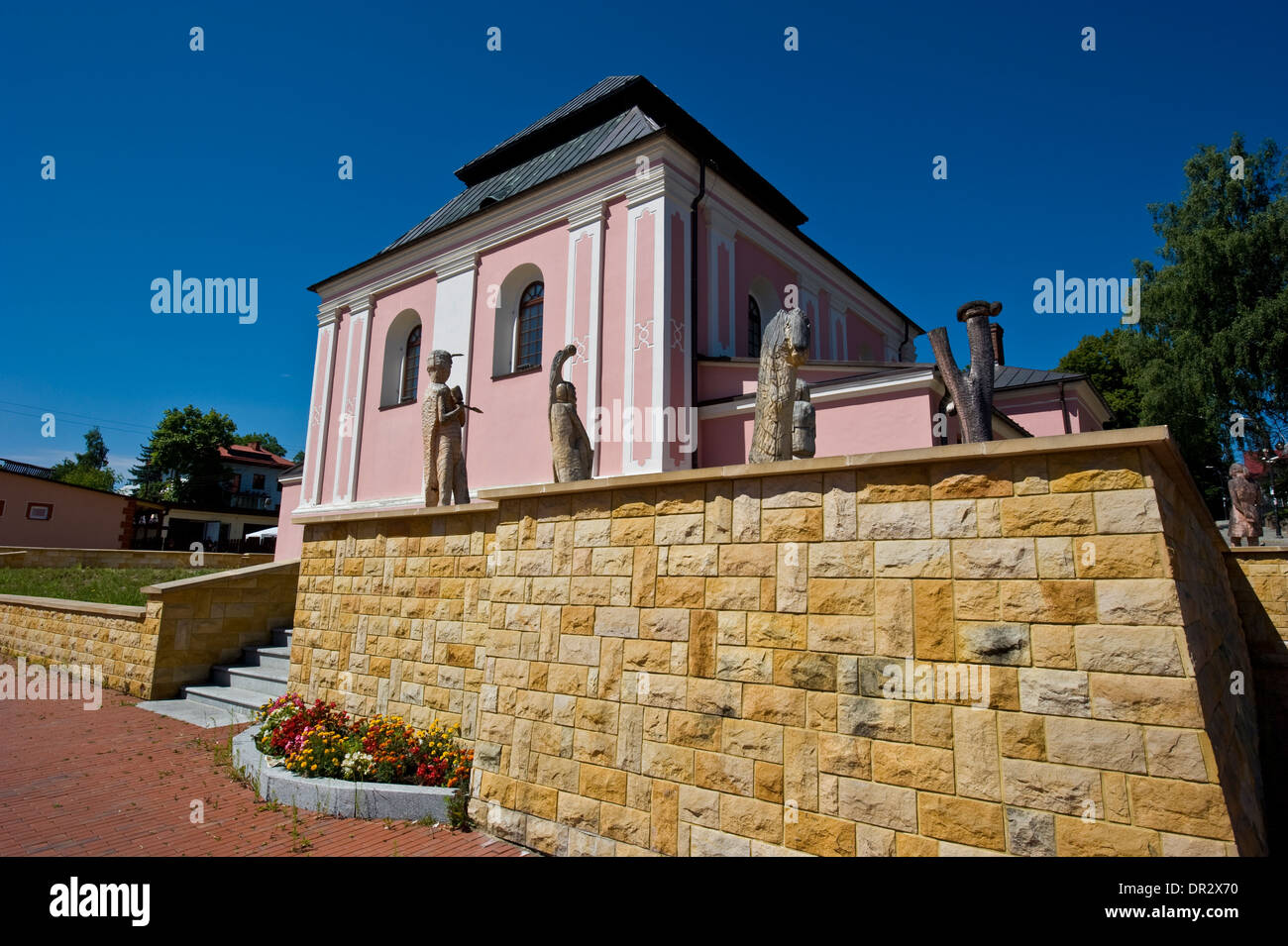 La vecchia sinagoga di Szczebrzeszyn, Lublino voivodato, se la Polonia. Attualmente una galleria d'arte e un centro comunitario. Foto Stock