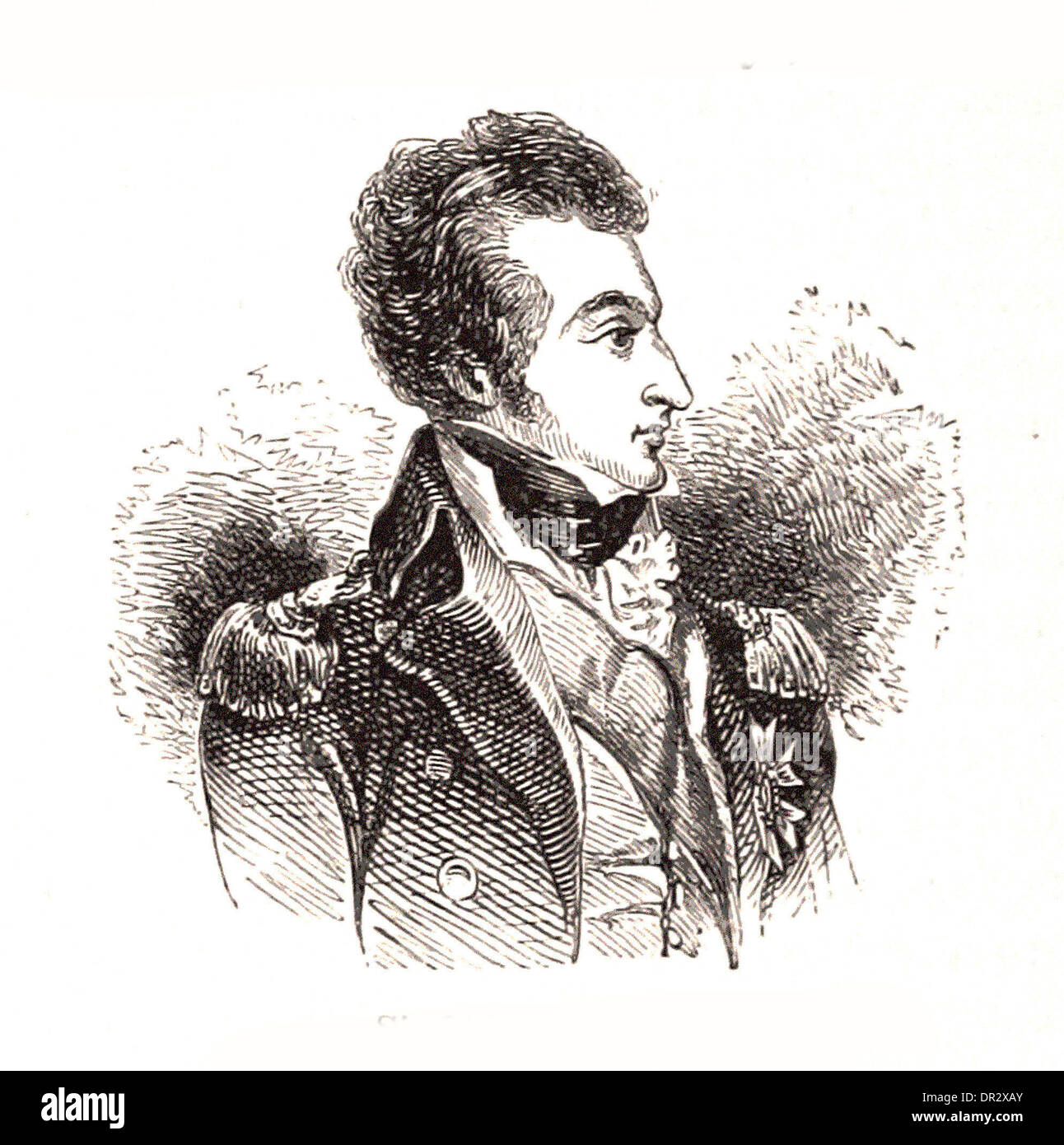 Ritratto di Sir Sidney Smith- Britsh incisione Foto Stock