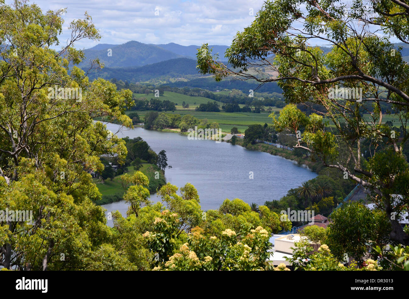 Tweed River murwillumbah da leoni lookout Foto Stock