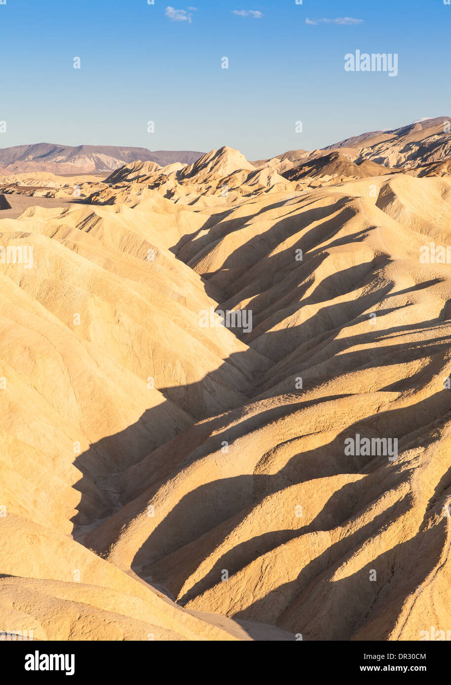 Death Valley, California. Panorama dal punto Zabriesie al tramonto Foto Stock