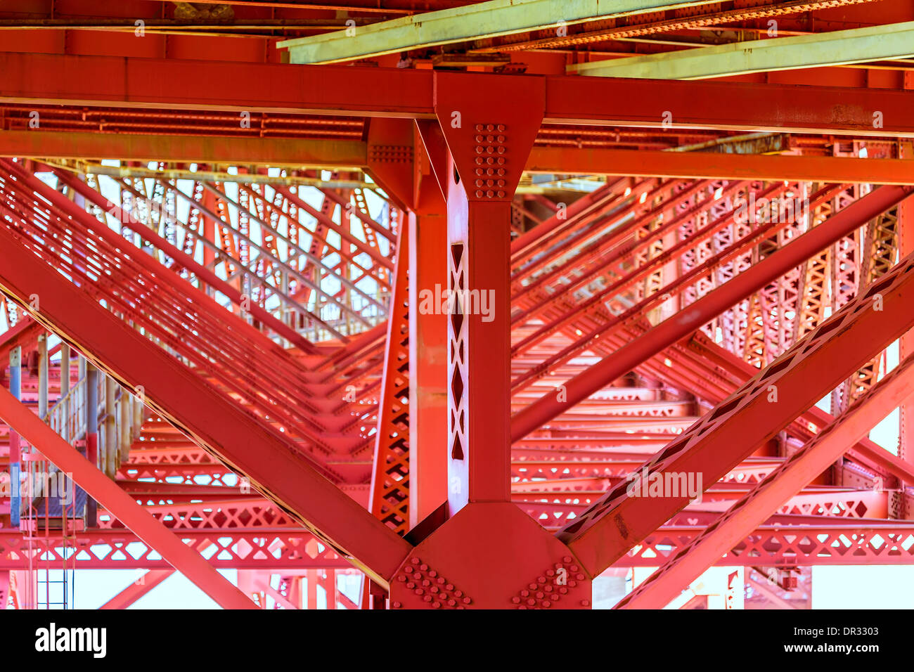 Golden Gate Bridge in dettagli in San Francisco California USA Foto Stock