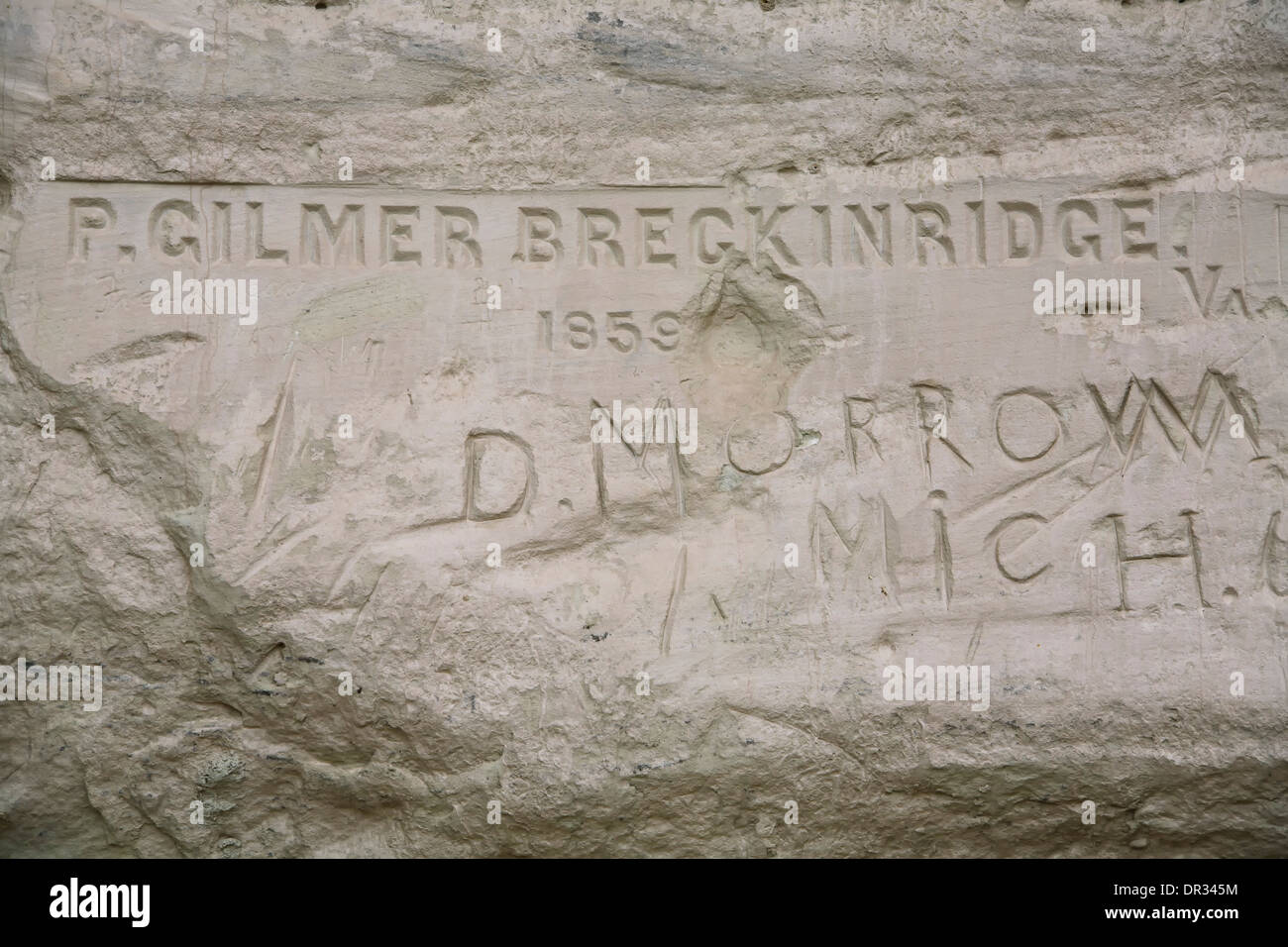 Iscrizione Iscrizione, Rock, El Morro monumento nazionale, Nuovo Messico USA Foto Stock
