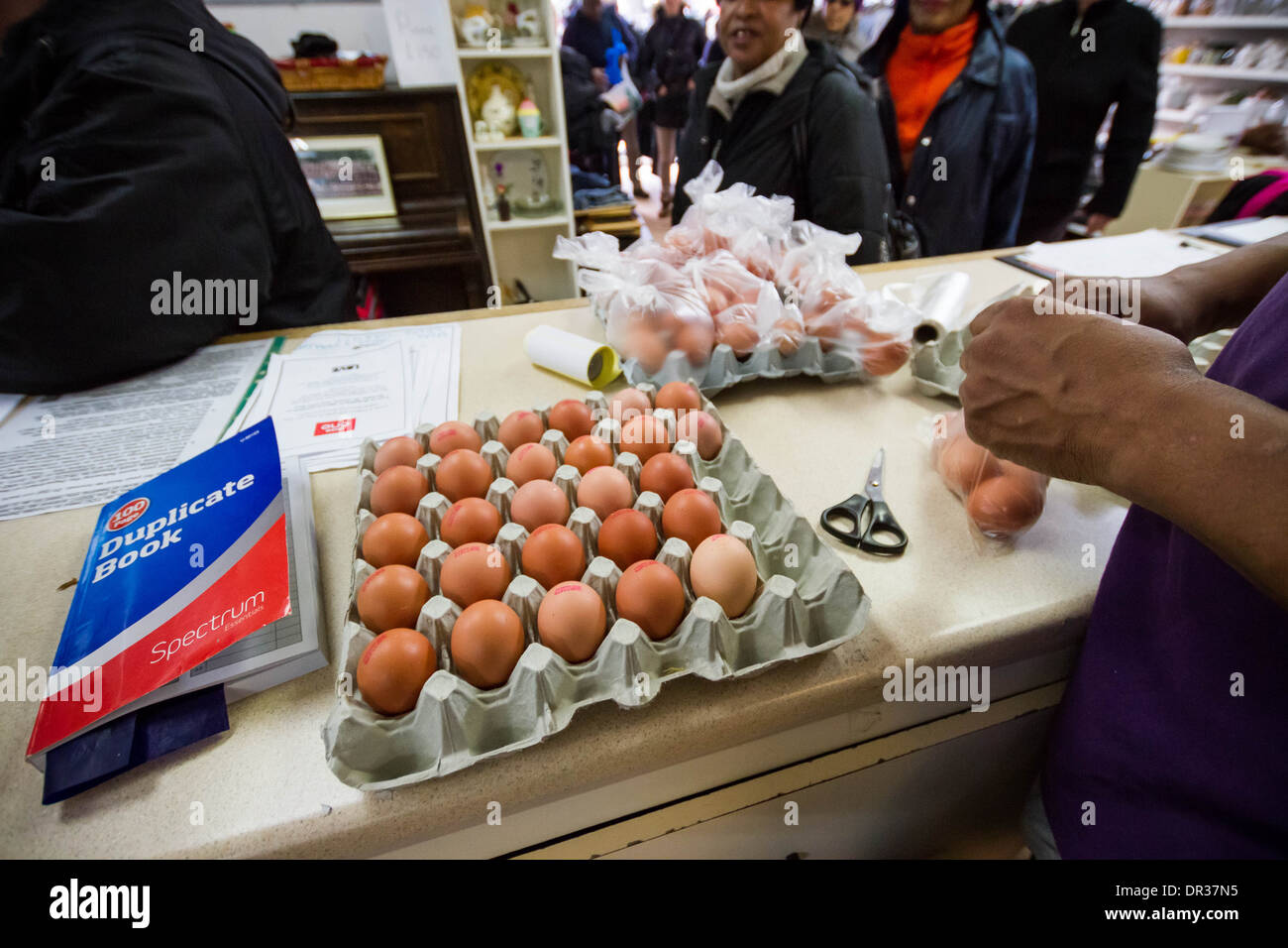 Il Lewisham Food Bank in New Cross di Londra, Regno Unito. Foto Stock