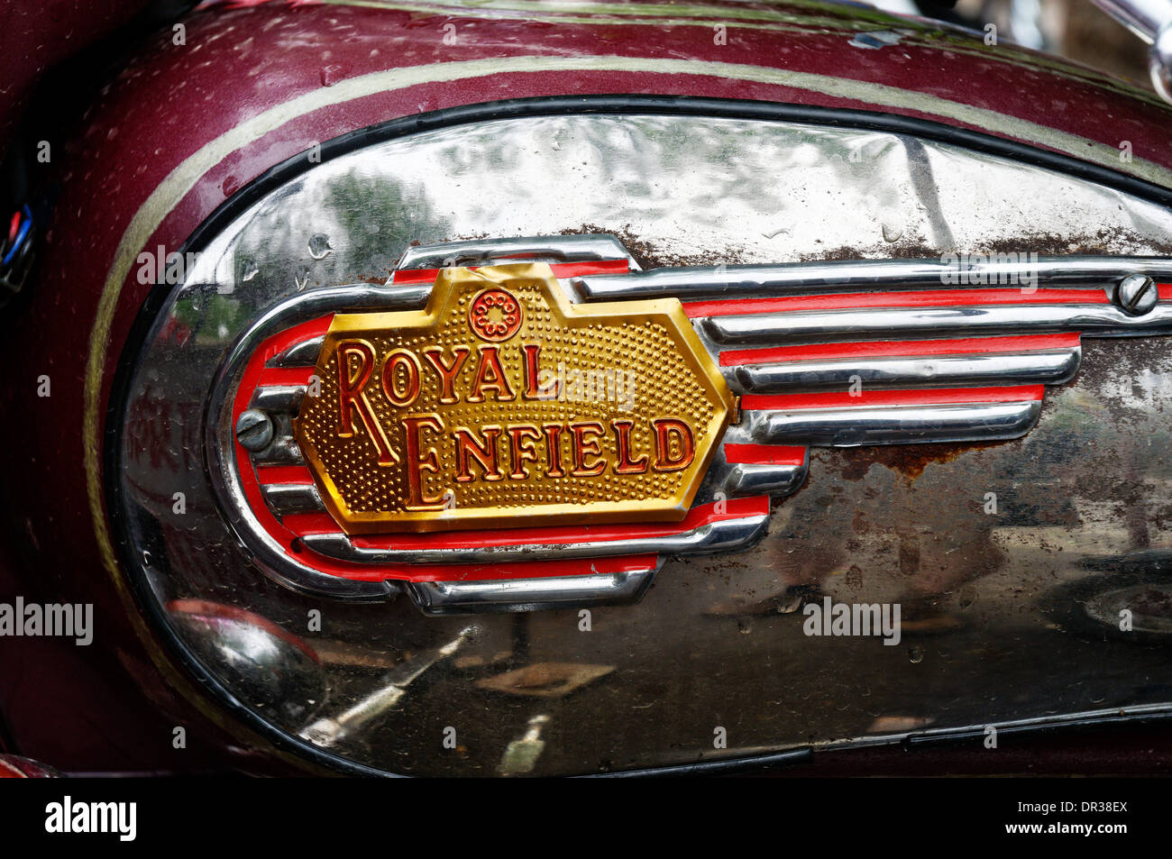 Un classico indiano Royal Enfield moto Foto Stock