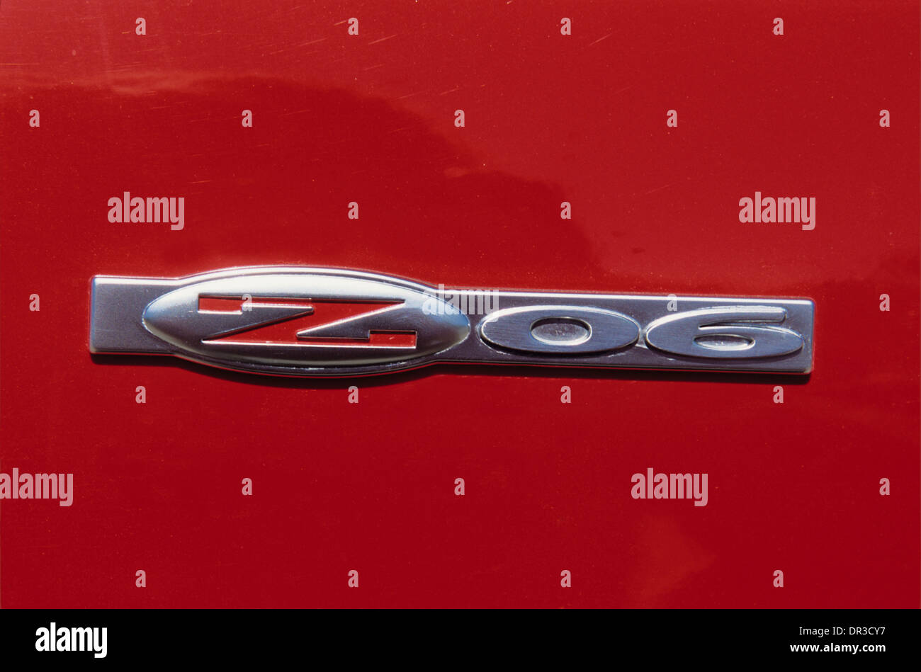 La Chevrolet Corvette C5 - Z06 modello 2001 - rosso - Z06 Badge Foto Stock