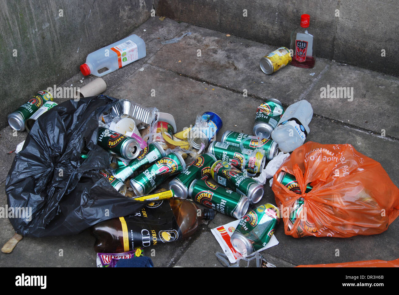 Cucciolata di sinistra sul ciglio della strada, bagno Somerset REGNO UNITO Foto Stock
