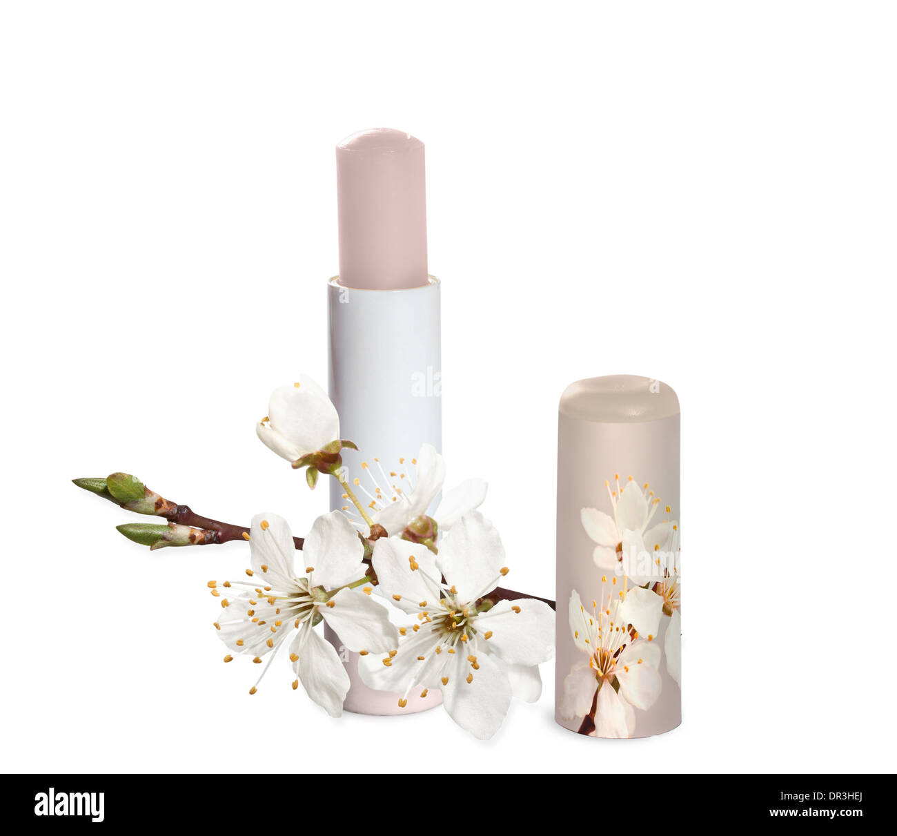 Chapstick con fiori sakura. Foto Stock