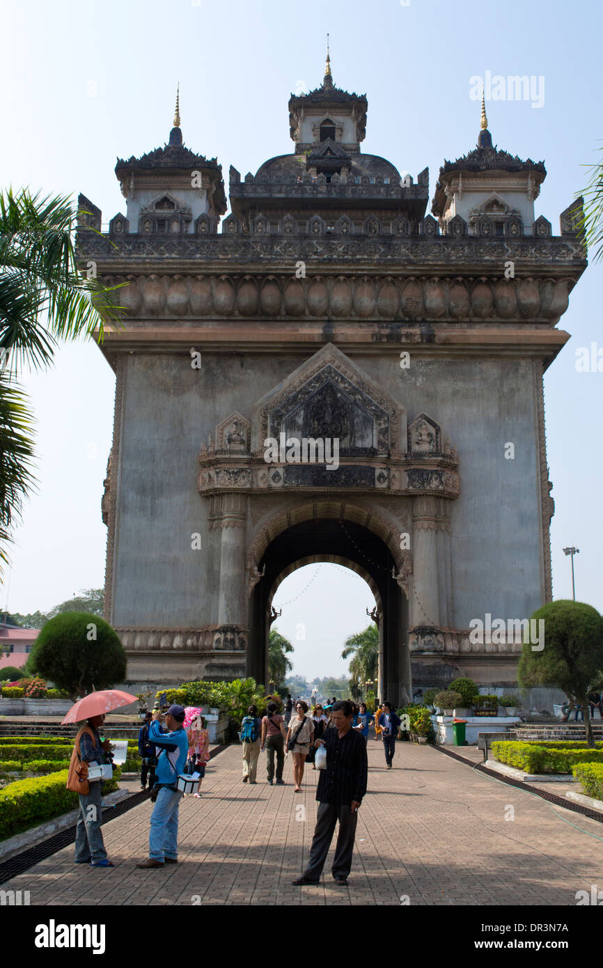 Monumento nazionale in Vientiane Foto Stock