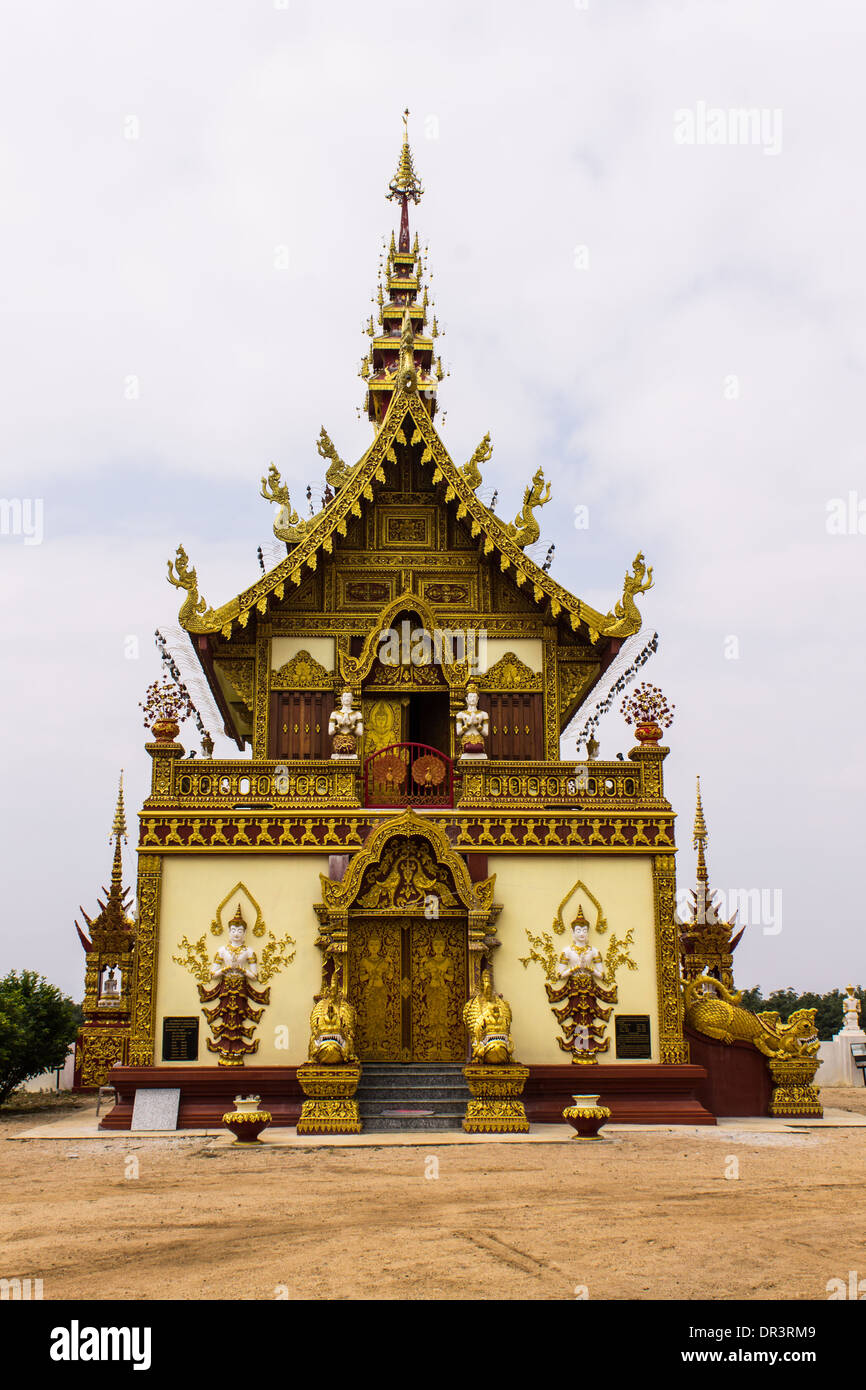 Cappella Lanna di templi in Chiangrai Thailandia Foto Stock