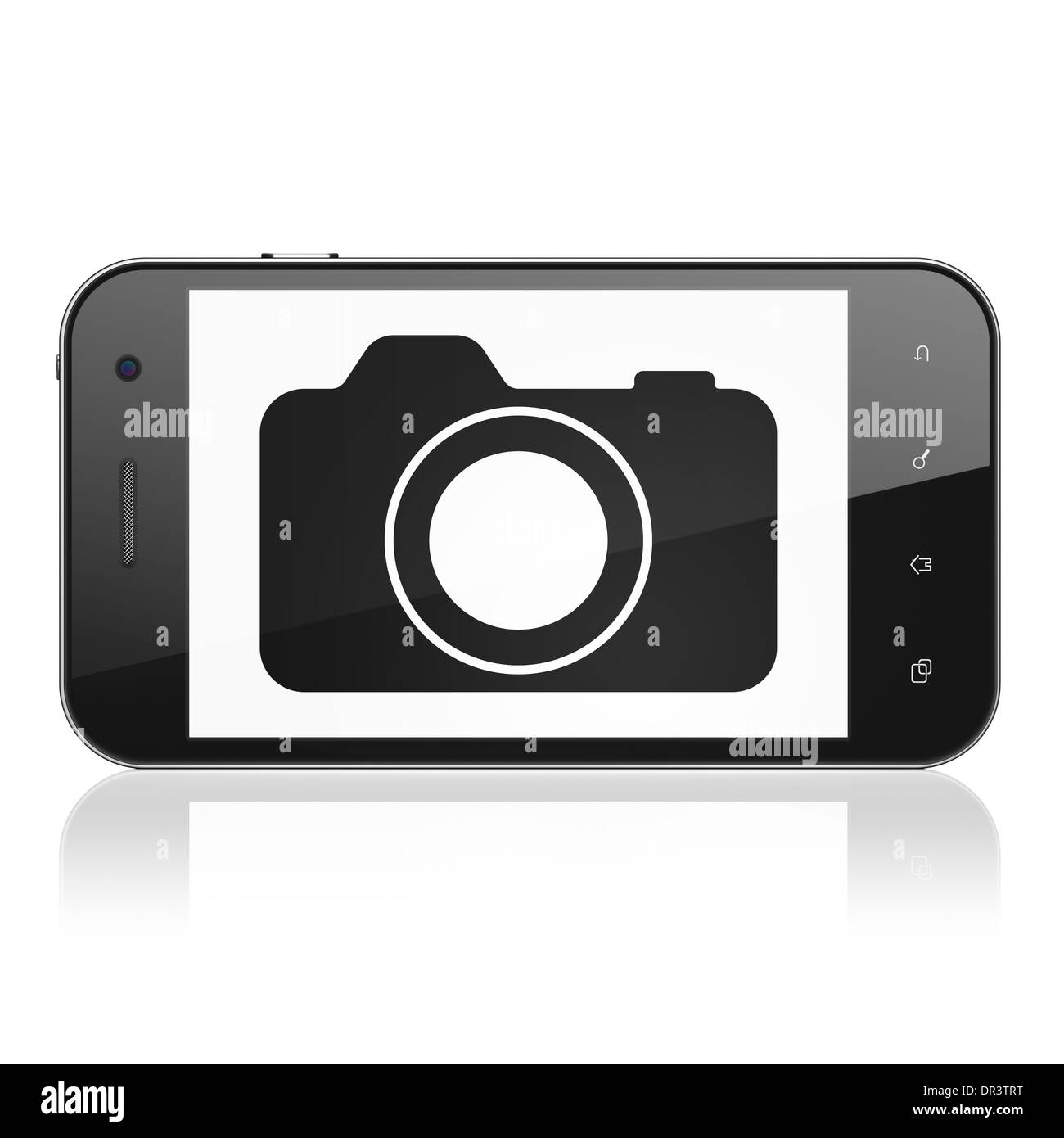 Concetto di viaggio: Foto Fotocamera sullo smartphone Foto Stock