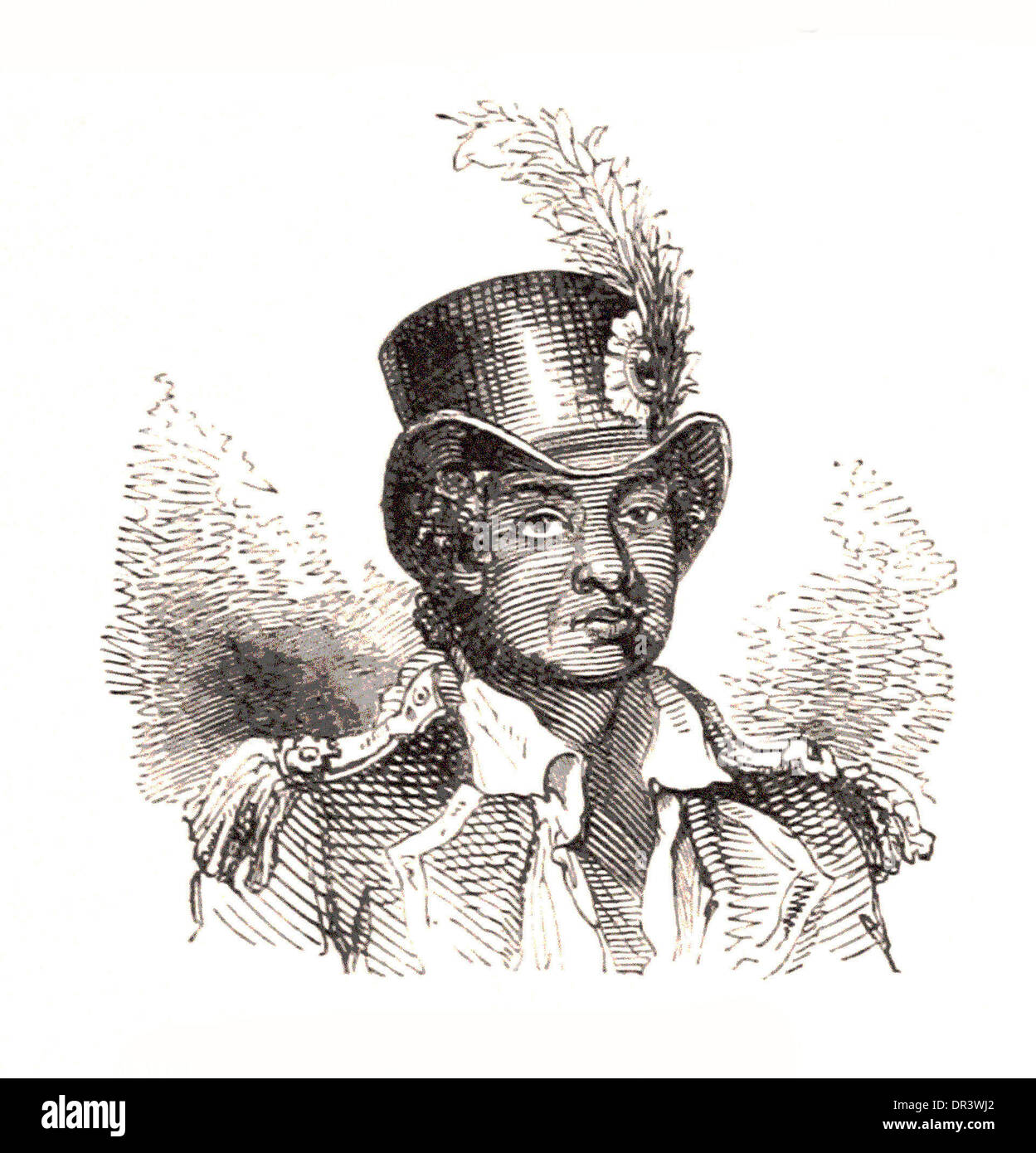 Ritratto di Toussaint L'Ouverture- Britsh incisione Foto Stock