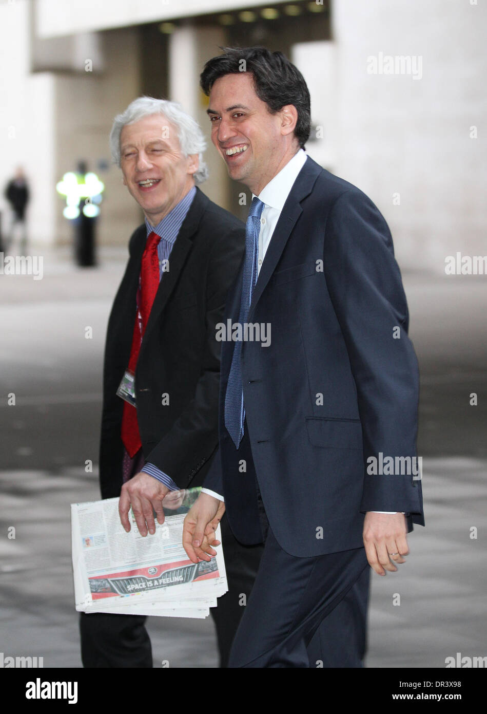 Londra, UK, 19 gennaio 2014. Ed Miliband, il lavoro politico del partito, attualmente il leader del partito laburista e leader dell'opposizione. visto presso il palazzo della BBC a Londra Credito: Simon Matthews/Alamy Live News Foto Stock