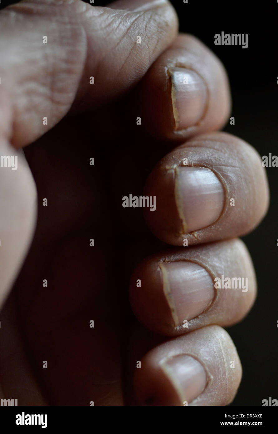 Lavorazione a mano mans Foto Stock