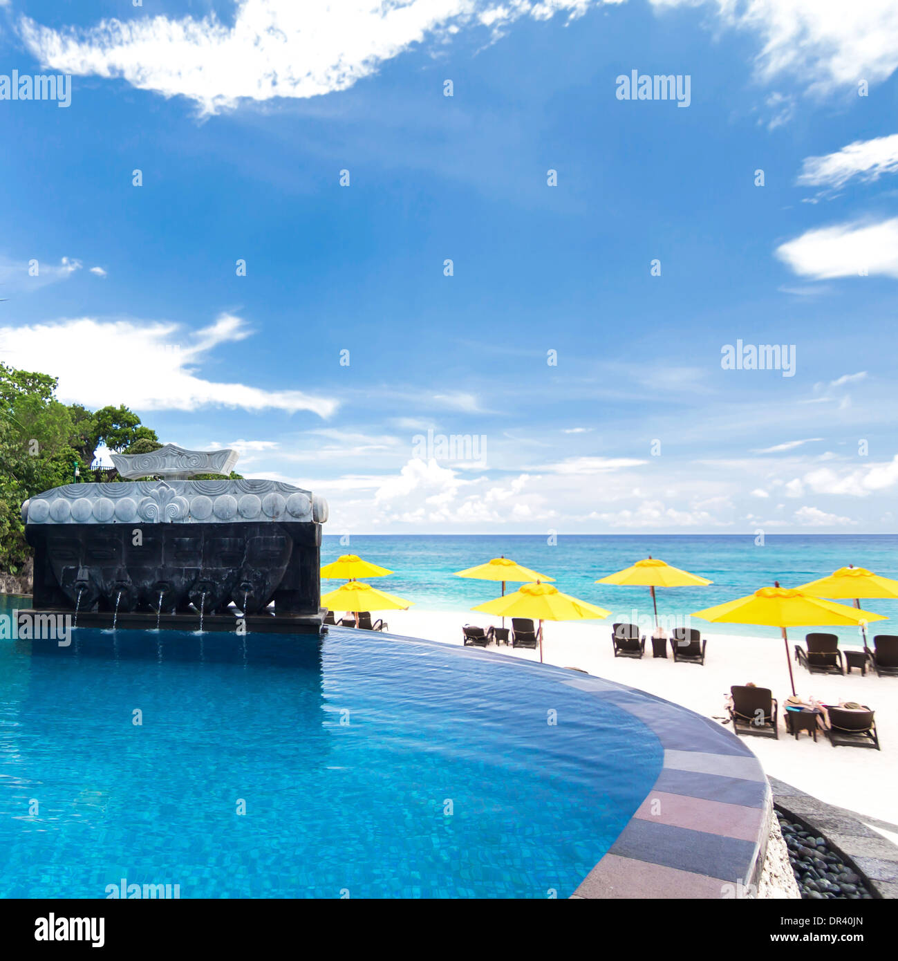 Piscina nel resort di lusso Foto Stock