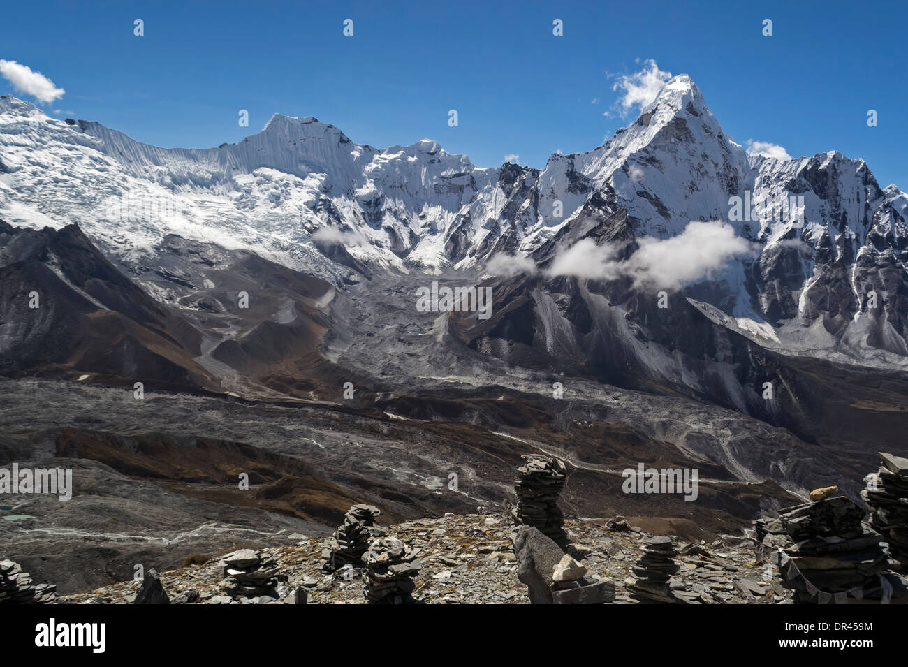 Il monte Ama Dablam, Nepal Foto Stock