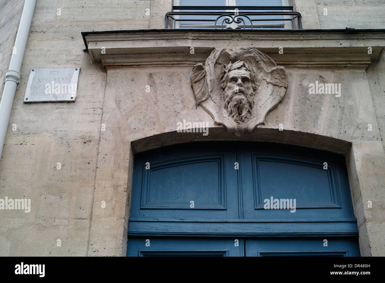Numero 4, Rue François-Miron, Parigi, ex casa della famiglia Couperin (famosa famiglia francese del Barocco musicisti) Foto Stock