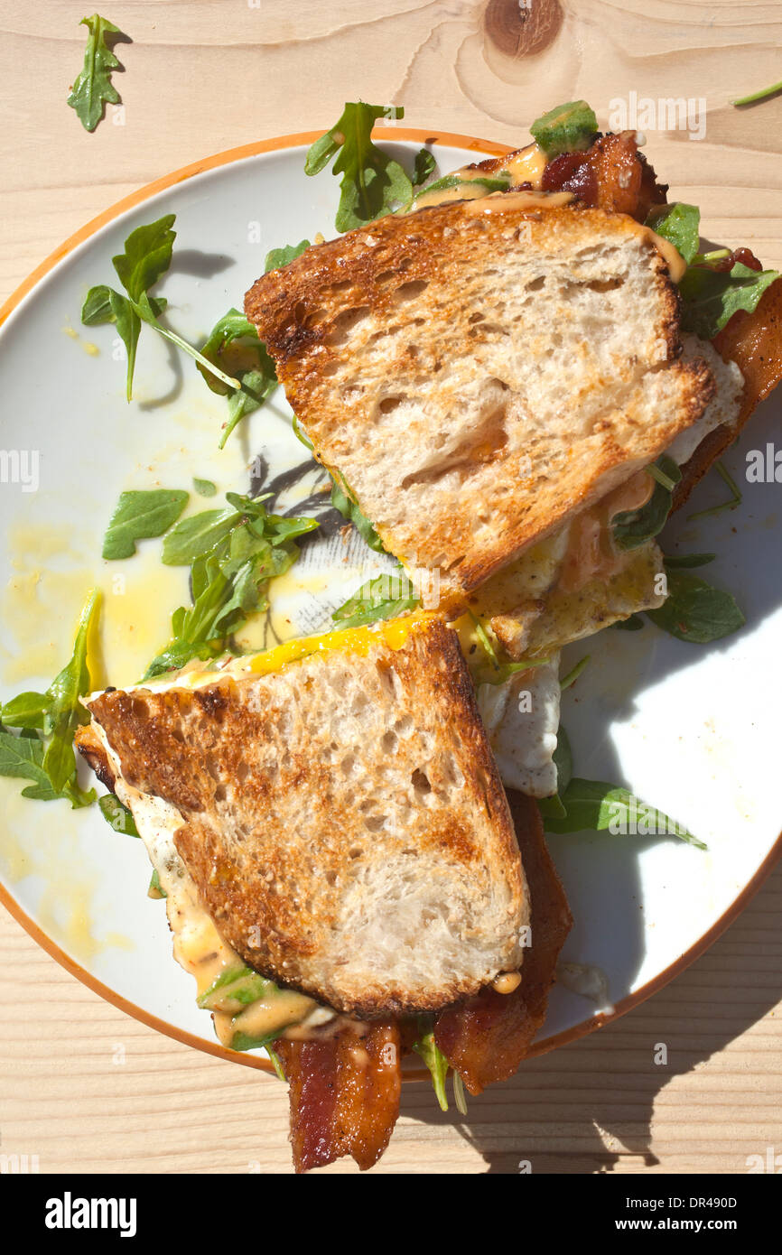 Uovo sandwich colazione Foto Stock