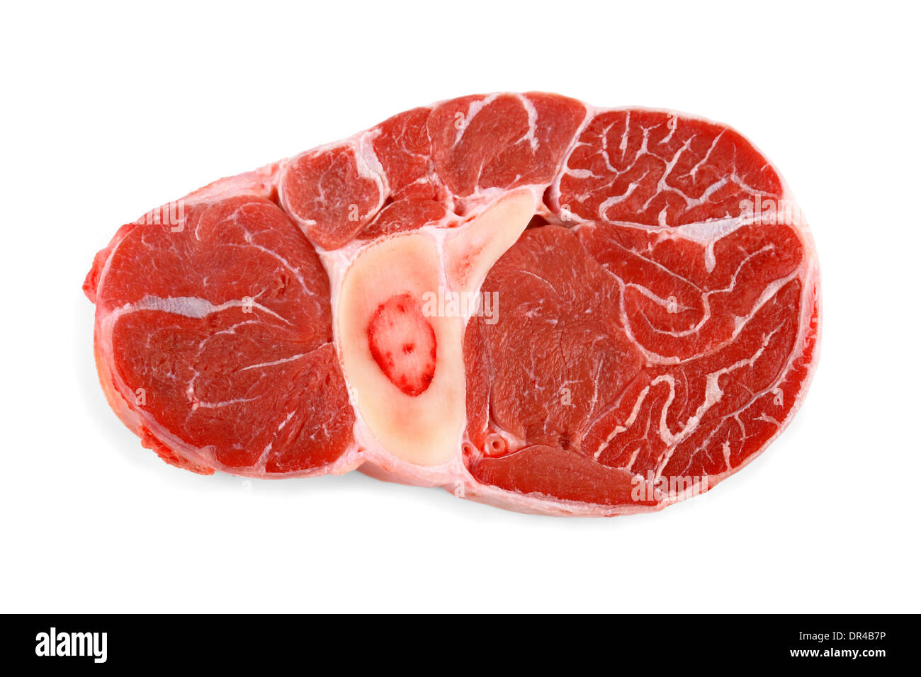 Freschi Stinco di vitello carne su sfondo bianco, isolato Foto Stock