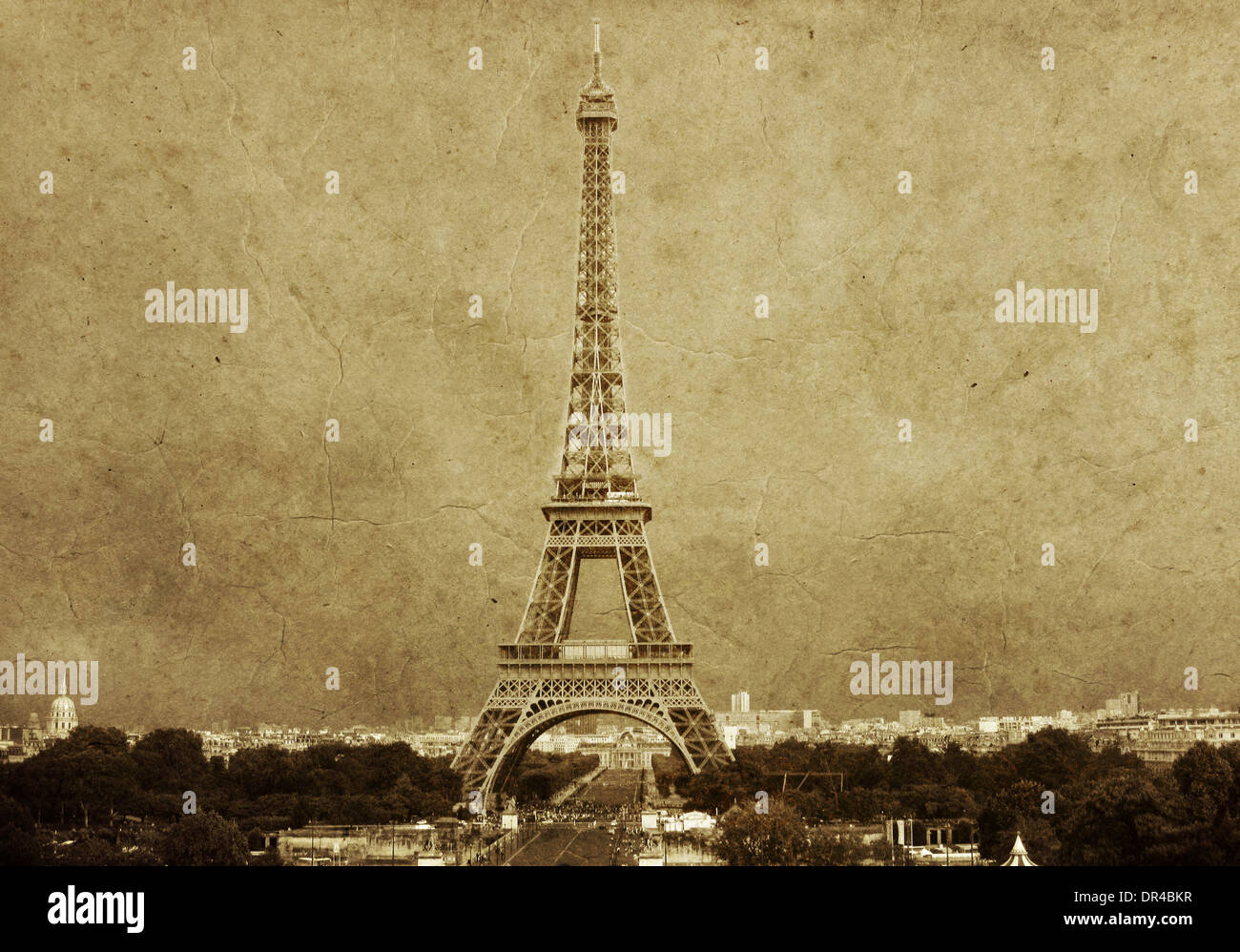 Immagine vintage di Eiffel towe Foto Stock