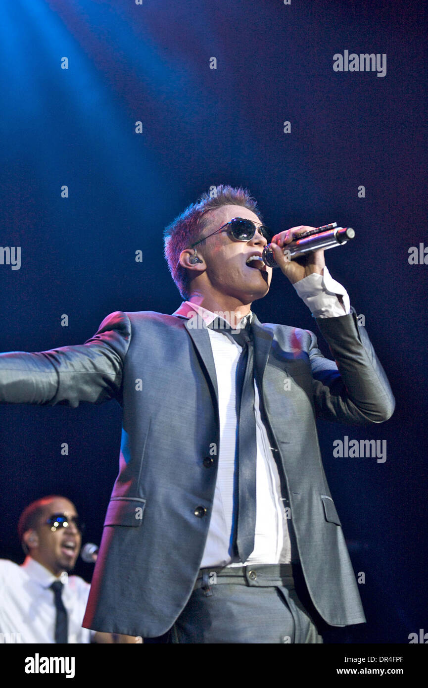 Dic 14, 2008 - Camden, New Jersey, Stati Uniti d'America - JESSE MCCARTNEY esegue davanti a un sold out folla al Susquehanna Bank Center di Camden. (Credito Immagine: © Chaz Niell Southcreek/EMI/ZUMA Press) Foto Stock