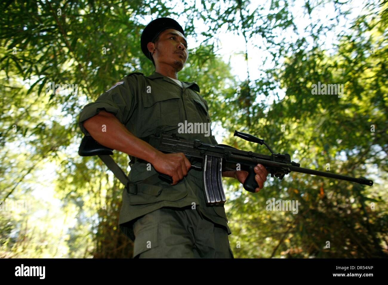 Unione Nazionale Karen KNU ribelli Birmania ribelle Foto Stock
