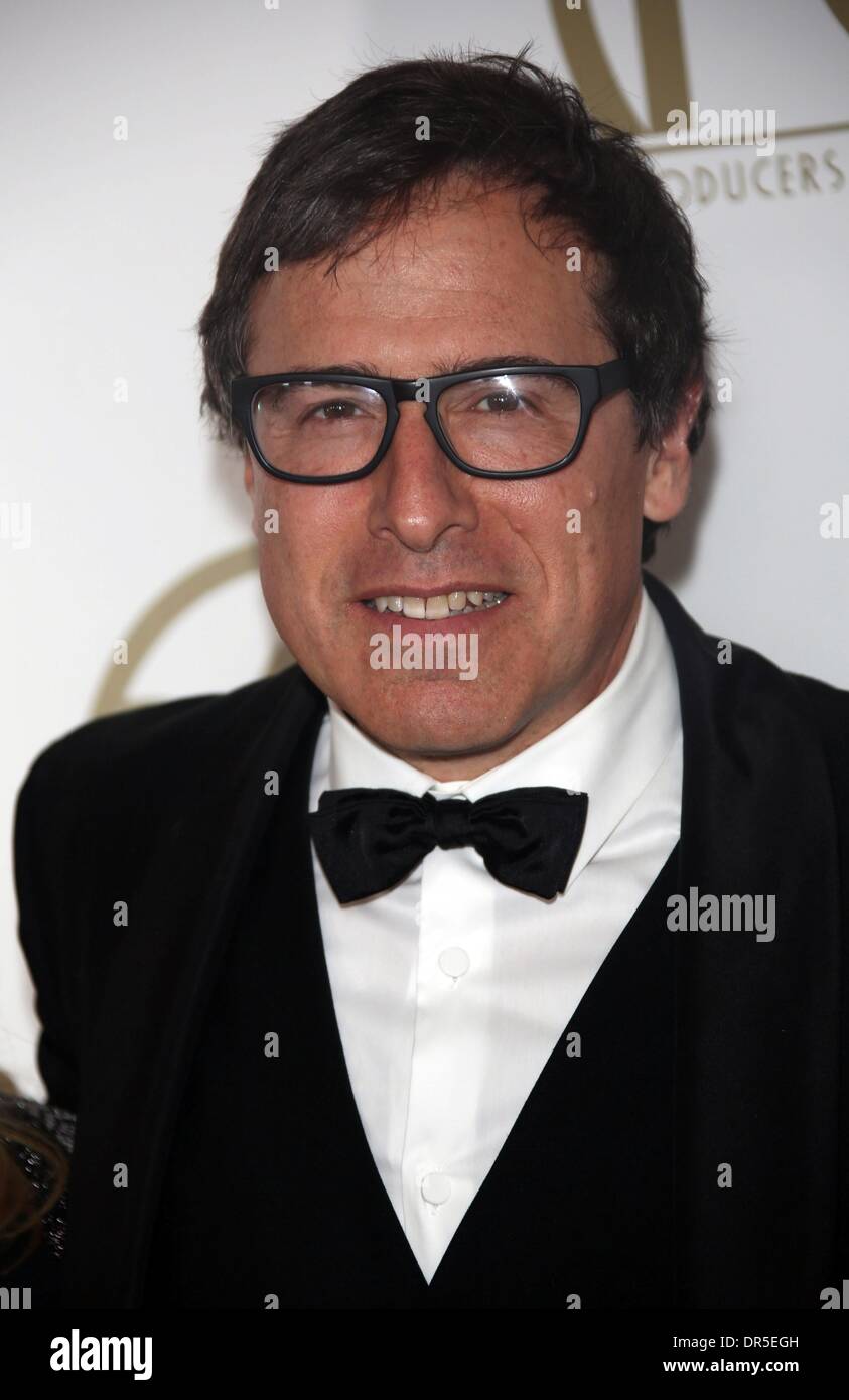 LA, CA, Stati Uniti d'America . Xix gen, 2014. Noi direttore David O. Russell assiste il venticinquesimo produttori annuale Guild of America Award aka PGA Awards a Hotel Beverly Hilton di Beverly Hills, Los Angeles, Stati Uniti d'America, il 19 gennaio 2014. Foto: Hubert Boesl - nessun filo SERVICE - Credit: dpa picture alliance/Alamy Live News Foto Stock