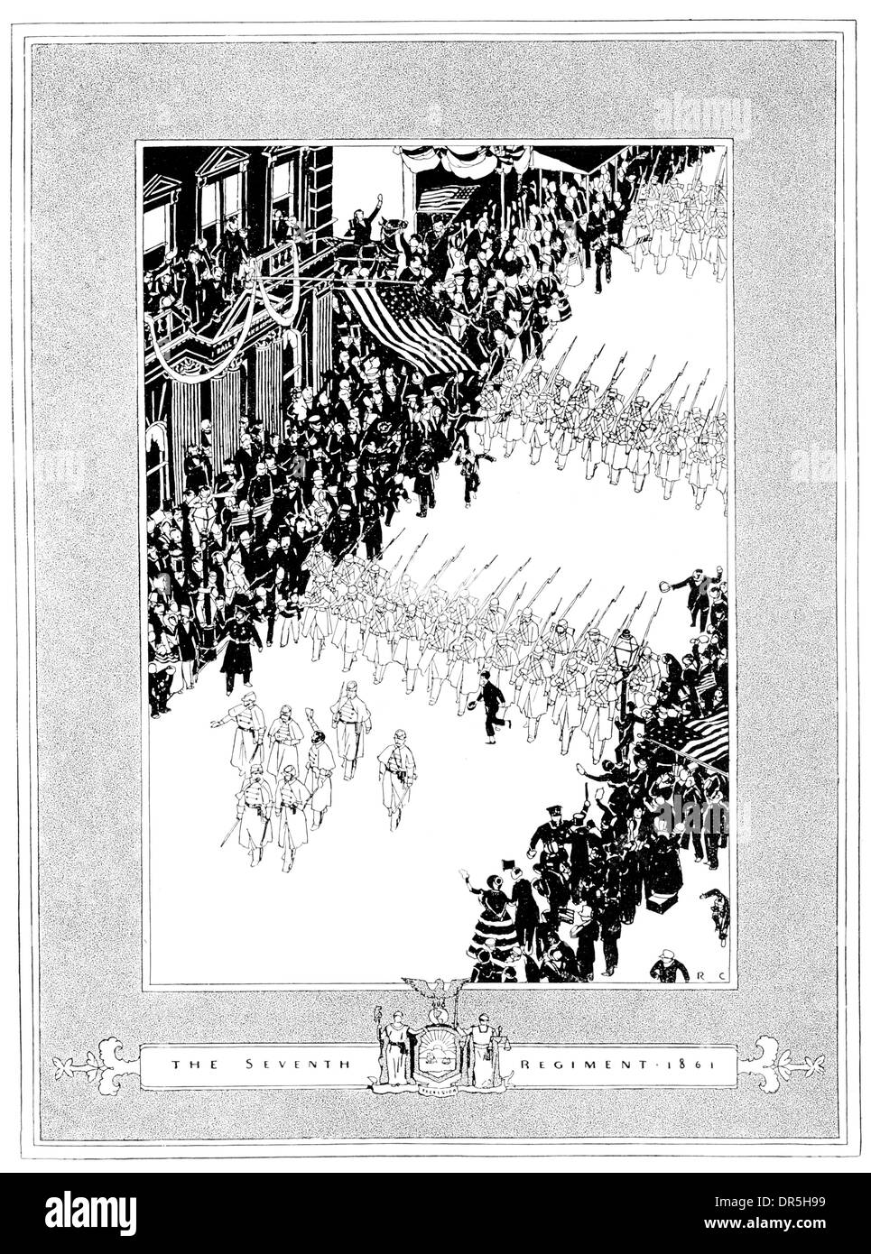 1922 American opuscolo e prospetto per il settimo reggimento 1861 progettato per il nero, Starr e il gelo con Rene Clarke Foto Stock