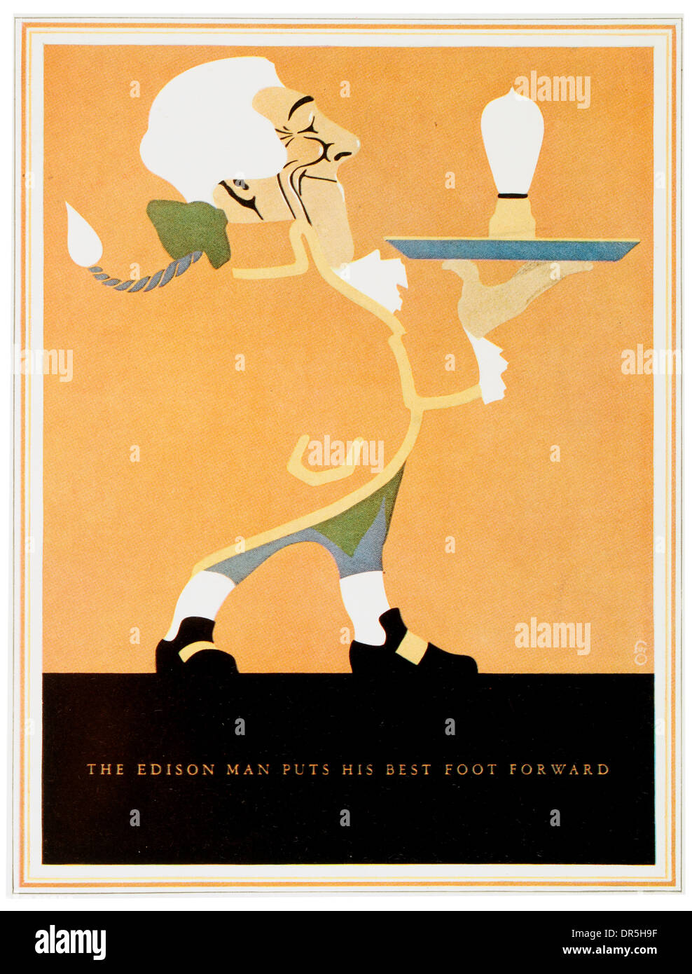 1922 Opuscolo americano Prospetto La Edison uomo 1922 American opuscolo e prospetto la Edison uomo mette il suo piede migliore in avanti Foto Stock 1922 Opuscolo americano Prospetto La Edison uomo 1922 American opuscolo e prospetto la Edison uomo mette il suo piede migliore in avanti Foto Stock