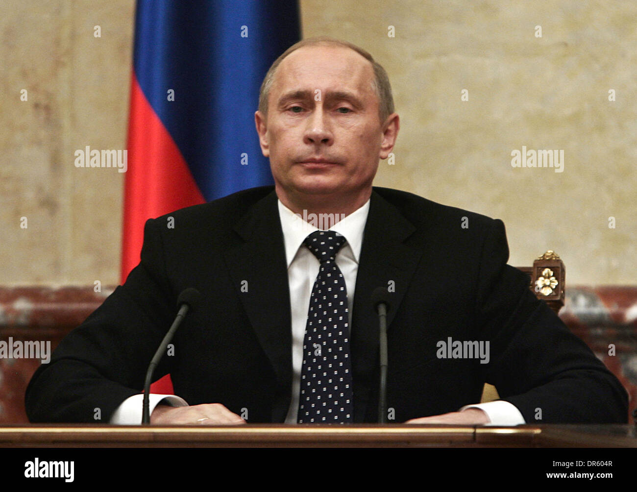 Feb 26, 2009 - Moscow, Russia - Il Primo Ministro russo Vladimir Putin al governo riuniti a Mosca. (Credito Immagine: © Oleg Prasolov/PhotoXpress/ZUMA Premere) Restrizioni: * Il Nord e Sud America e diritti solo * Foto Stock