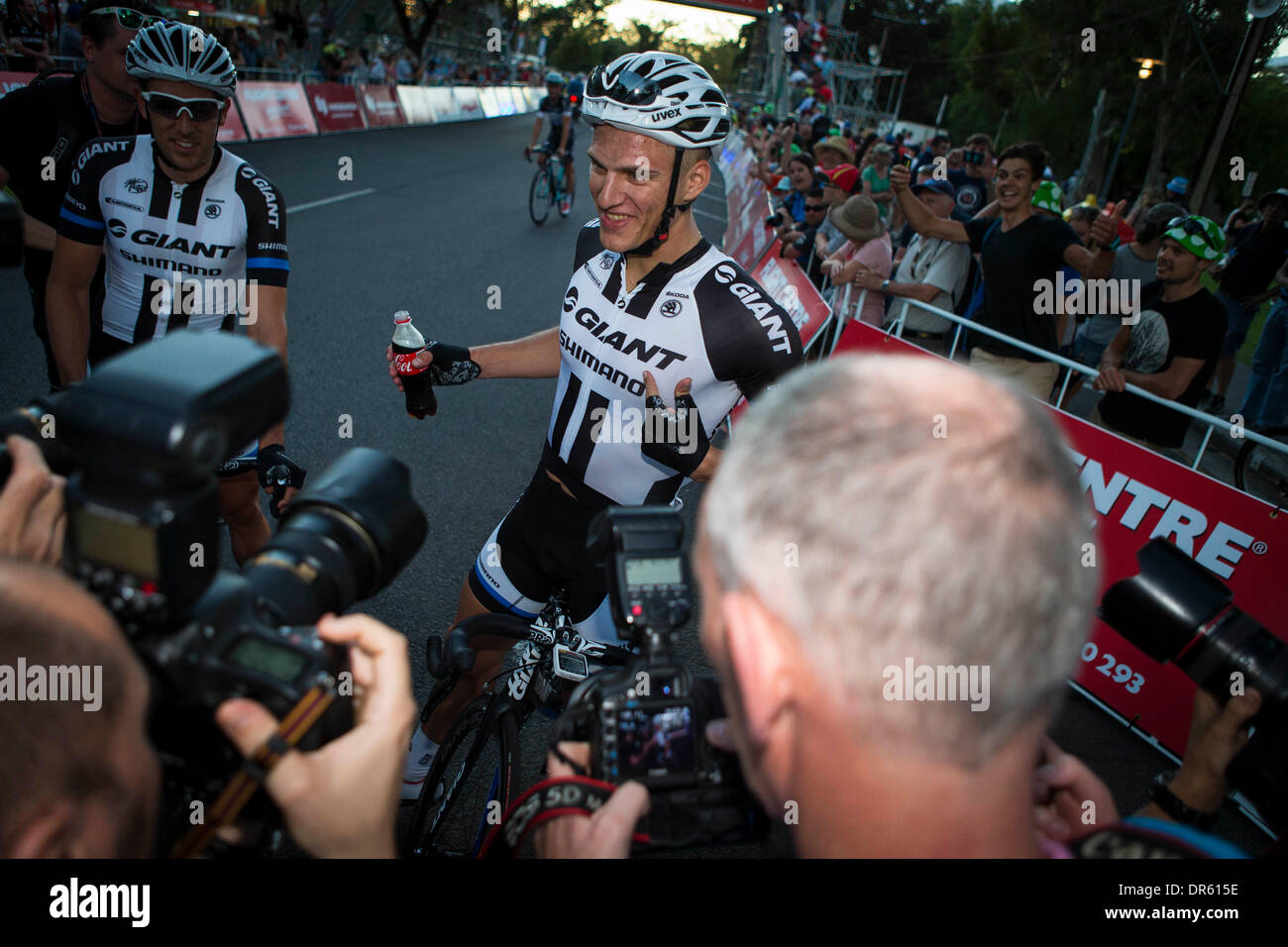 Adelaide, South Australia, Australia. Xix gen, 2014. Velocista tedesco MARCEL KITTEL della Squadra vincente Giant-Shimano i popoli scelta Classic 50km circuito di strada all'inizio del UCI Tour Down Under, Australia domenica. Credito: Gary Francesco/ZUMAPRESS.com/Alamy Live News Foto Stock