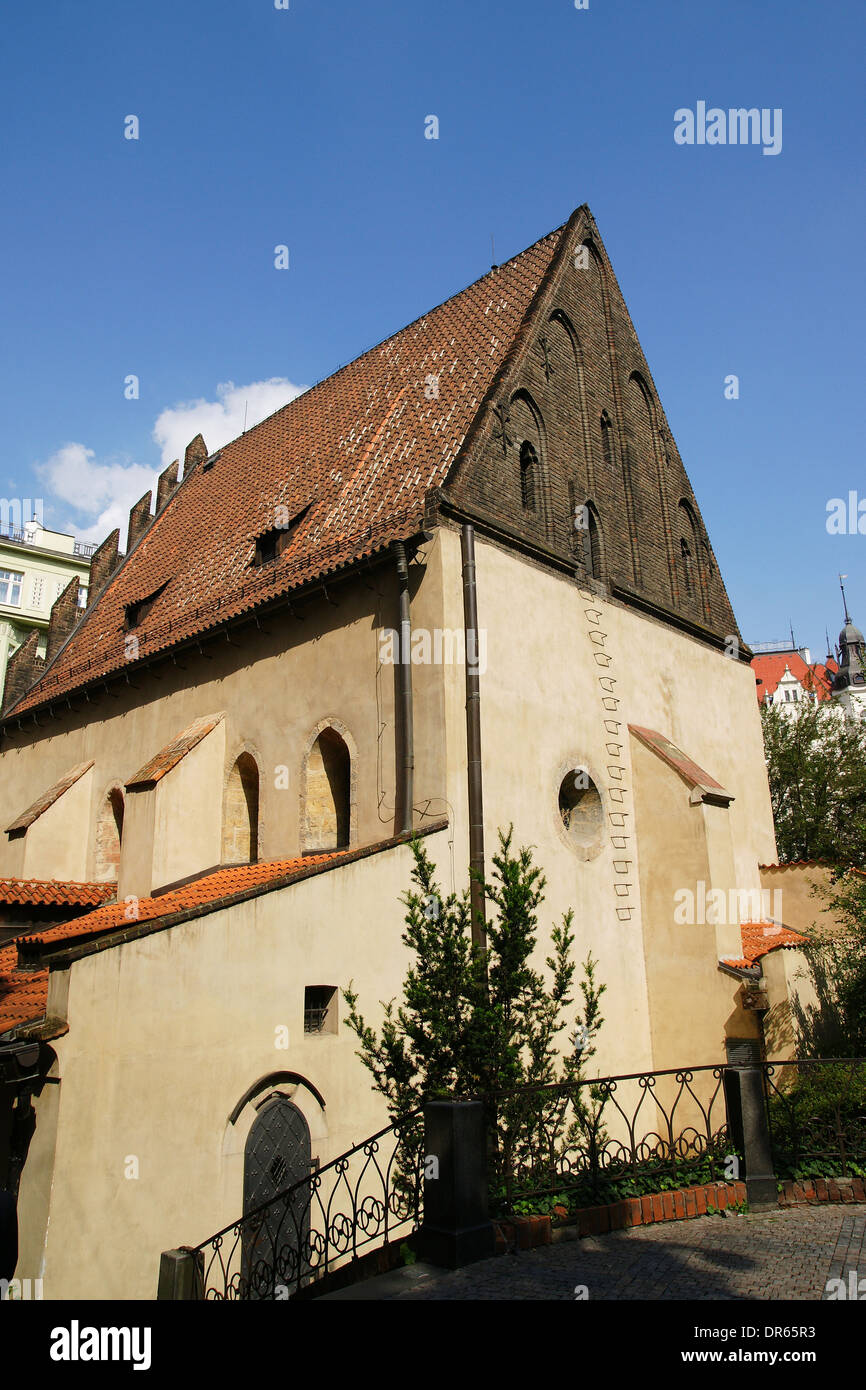 Repubblica ceca. Praga. Vecchia Sinagoga. Gotico del XIII secolo. Josefov (ebreo Quater). L' Europa è la più antica sinagoga attiva Foto Stock