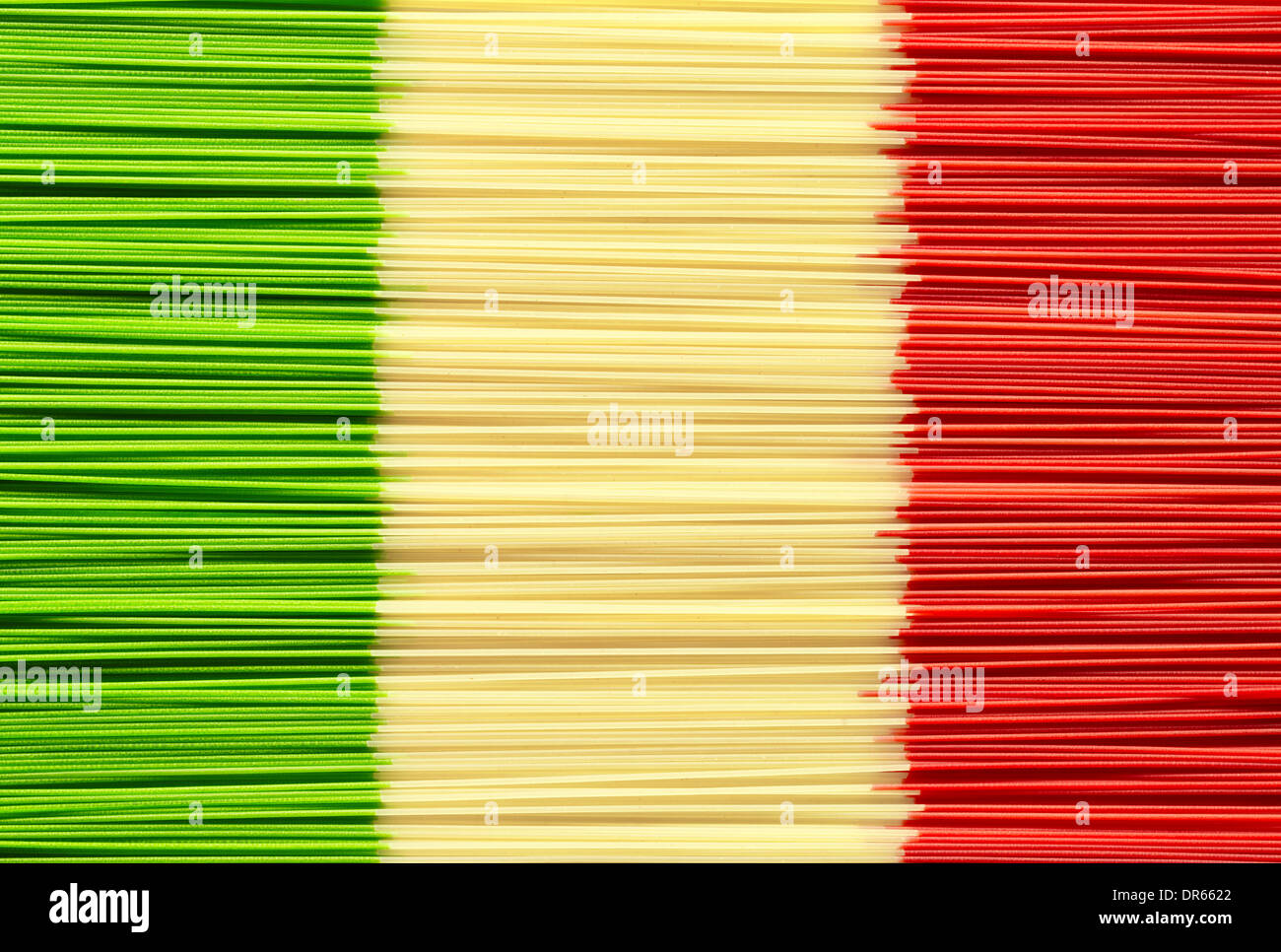 Pasta bandiera italiana Foto Stock