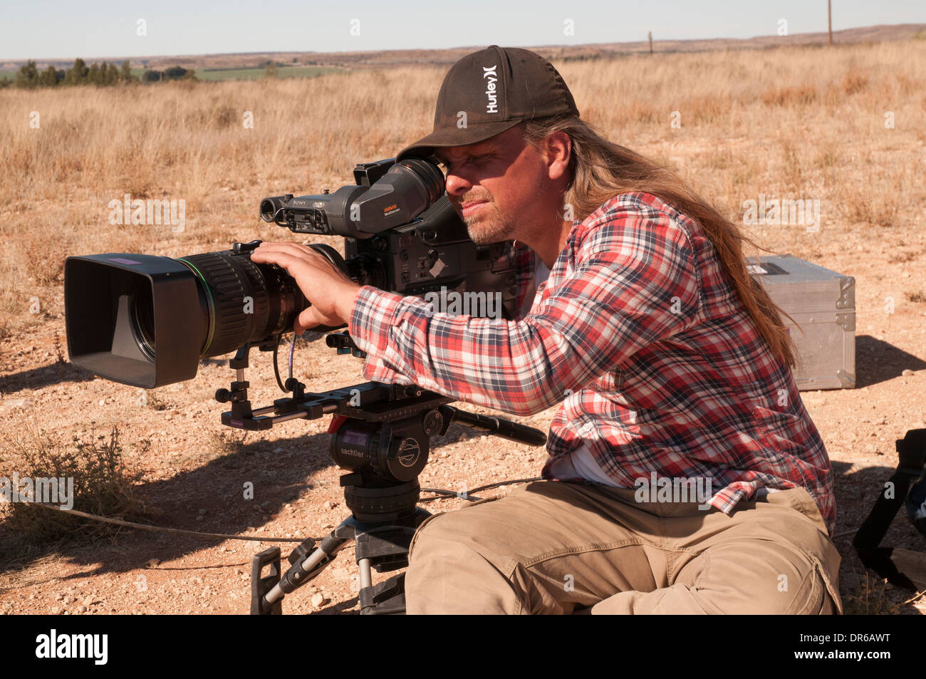 Cameraman consente di girare video in HD con un 400mm lente. Foto Stock