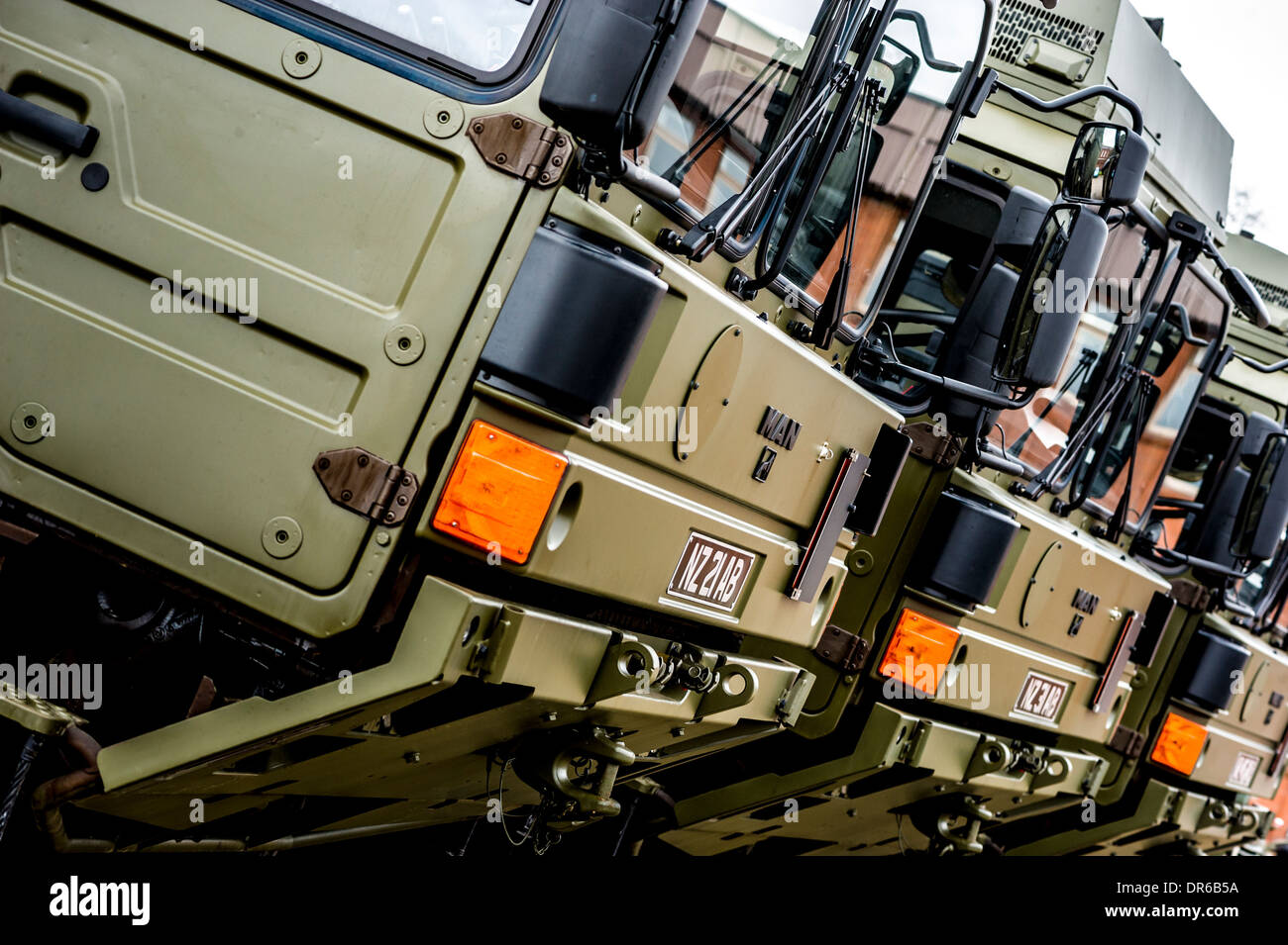 Camion militari Foto Stock