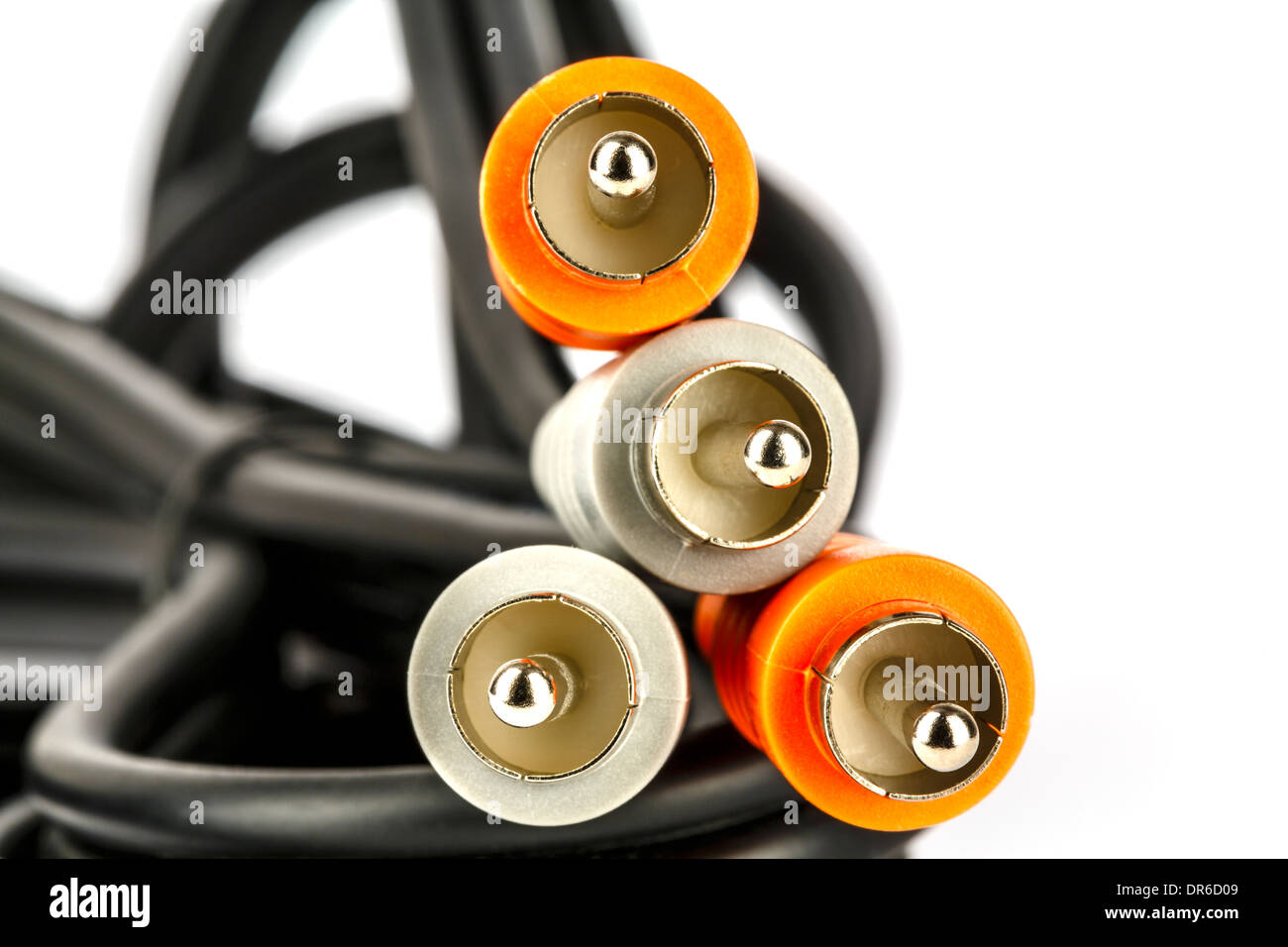 Audio-video connettori RCA Foto Stock