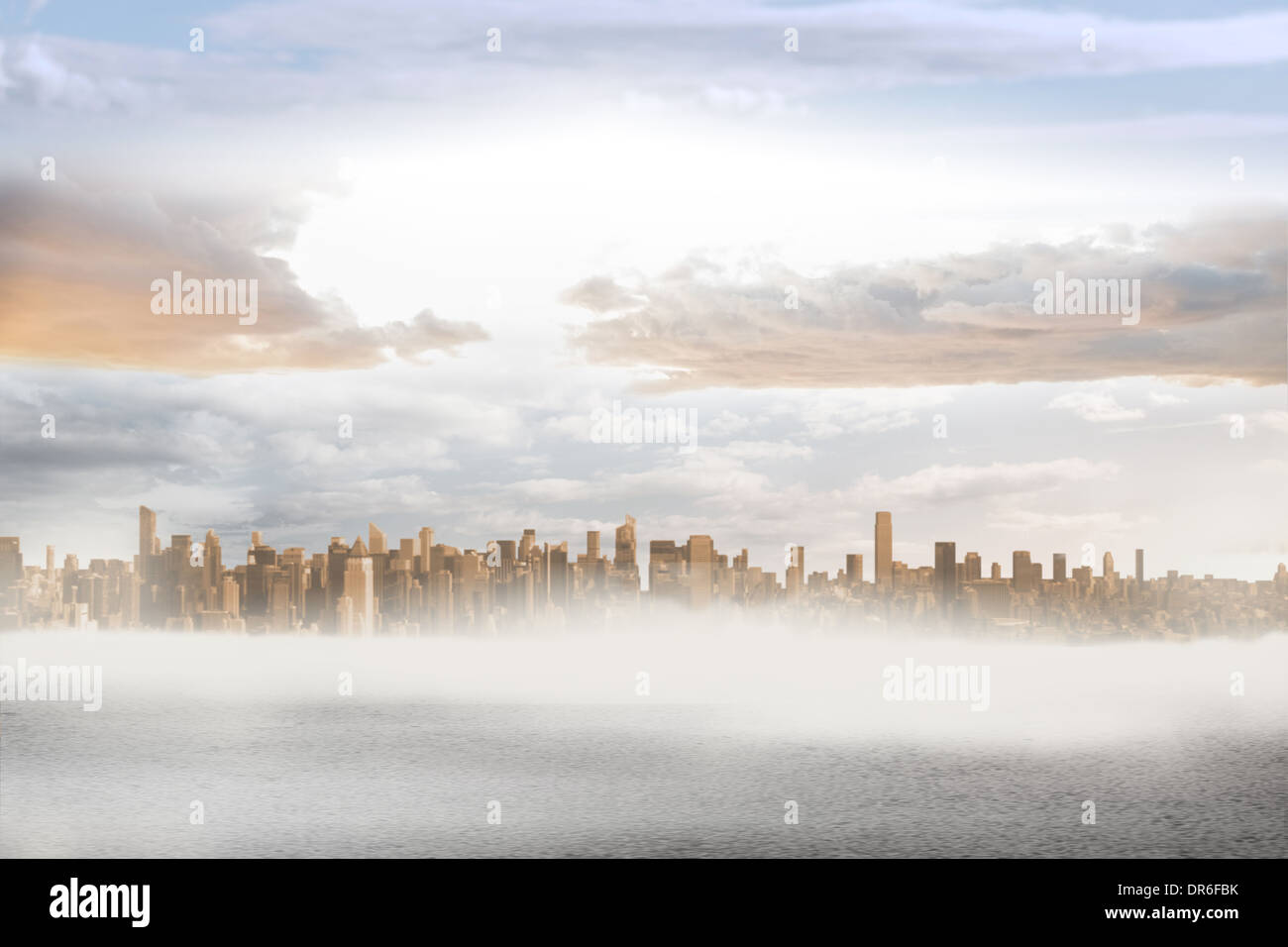 Grande città all'orizzonte Foto Stock