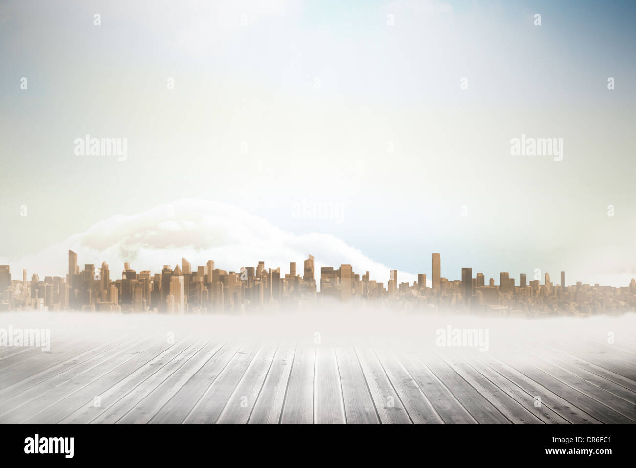 Grande città all'orizzonte Foto Stock