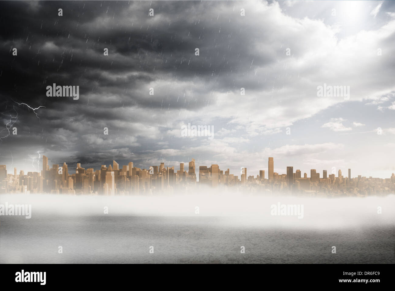 Grande città all'orizzonte Foto Stock