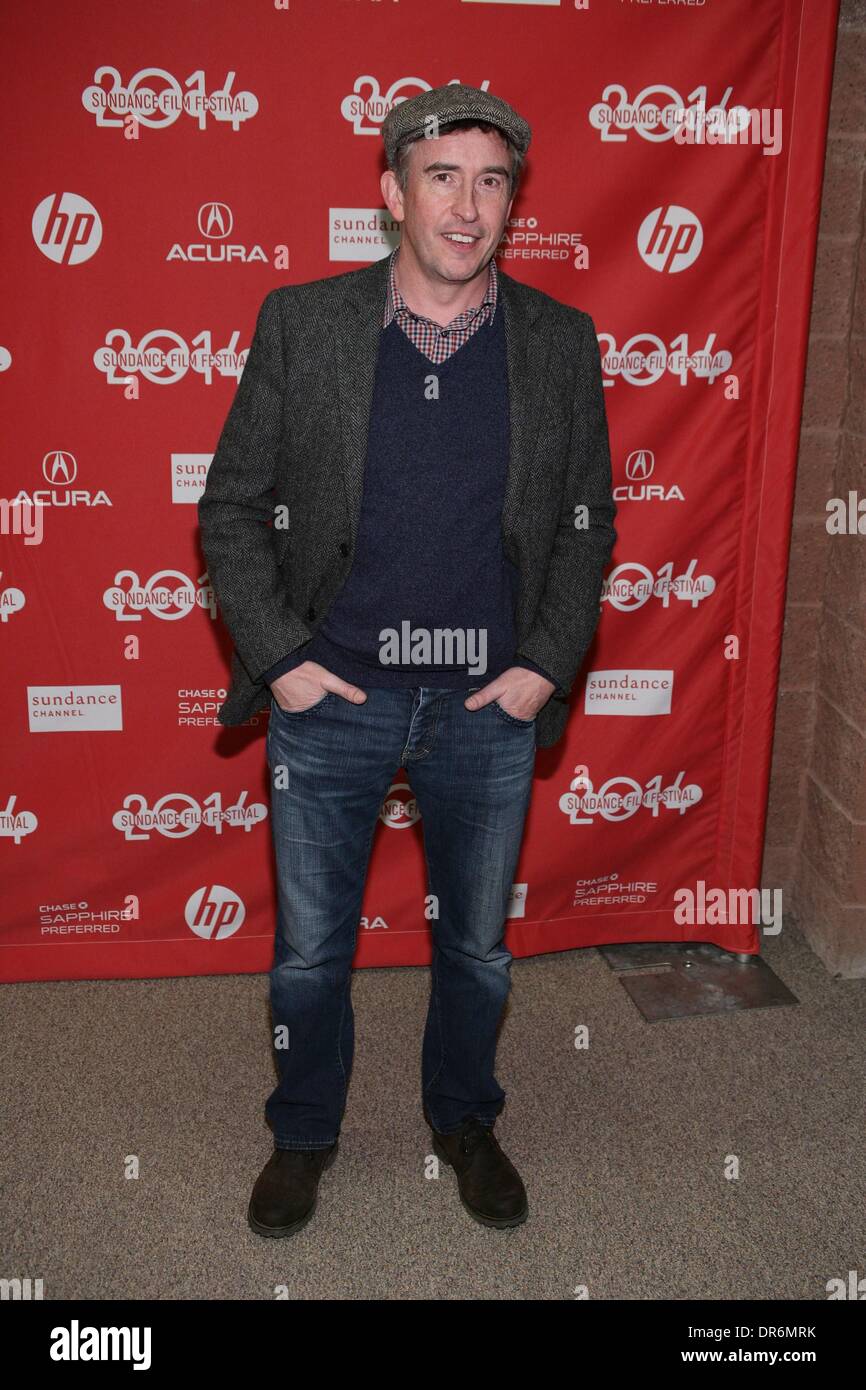 Park City, UT, STATI UNITI D'AMERICA. Xx gen, 2014. Steve Coogan presso gli arrivi per il viaggio in Italia Premiere al Sundance Film Festival 2014, il Teatro Eccles, Park City, UT 20 gennaio 2014. Credito: James Atoa/Everett raccolta/Alamy Live News Foto Stock