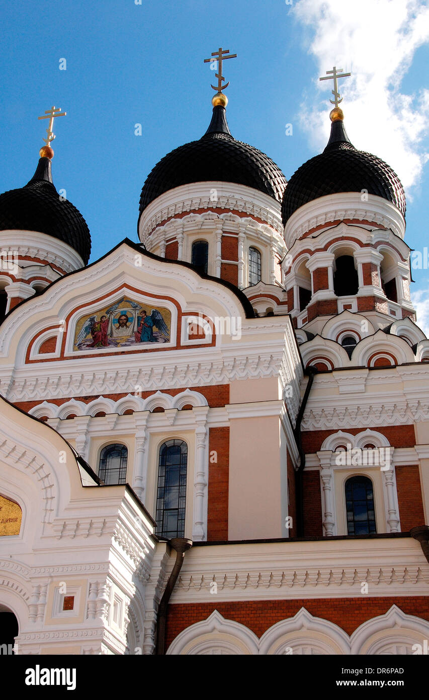 Aleksander Nevski Cattedrale a Tallinn in Estonia Foto Stock