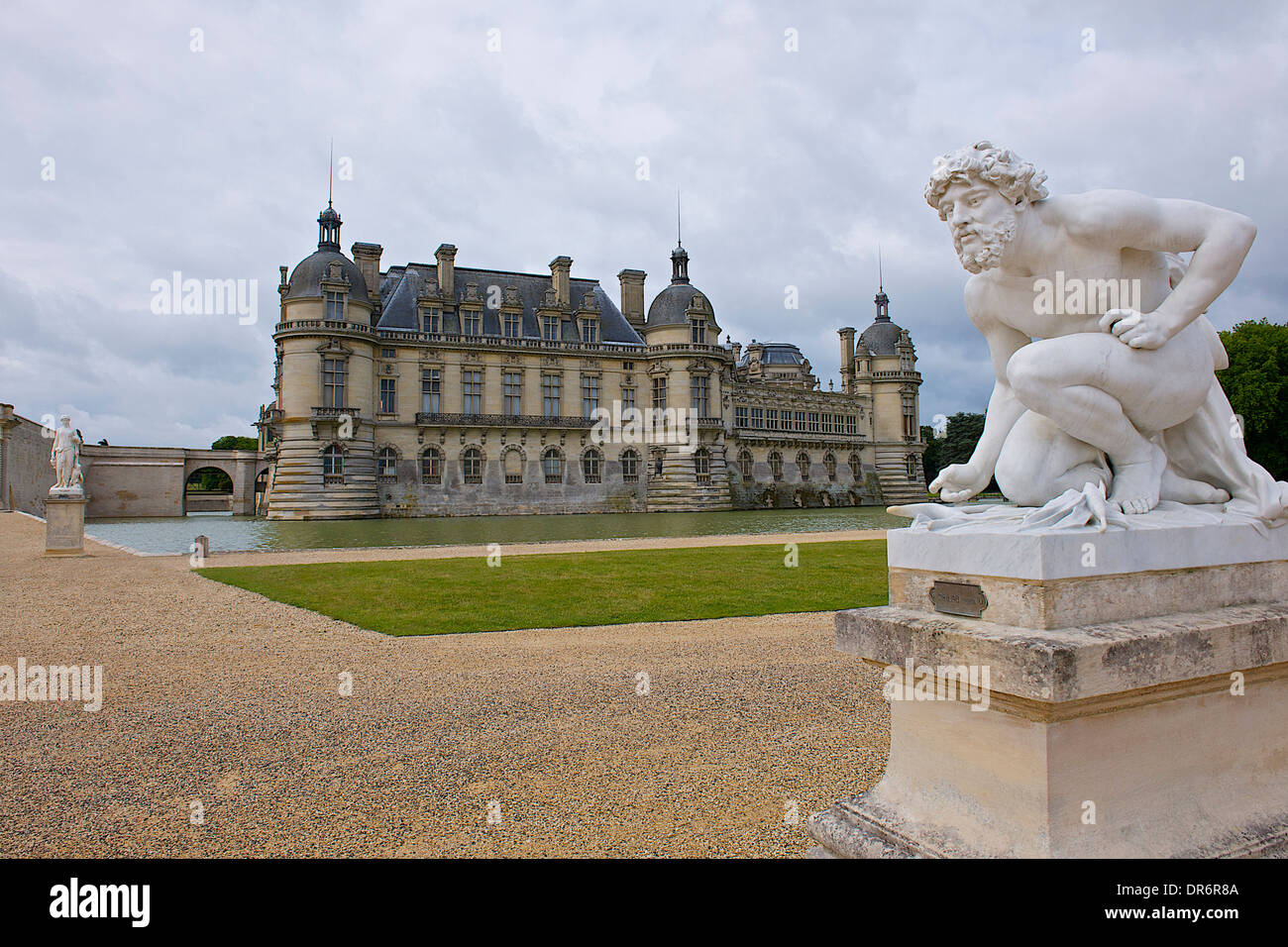 Il castello di Chantilly in Francia Foto Stock