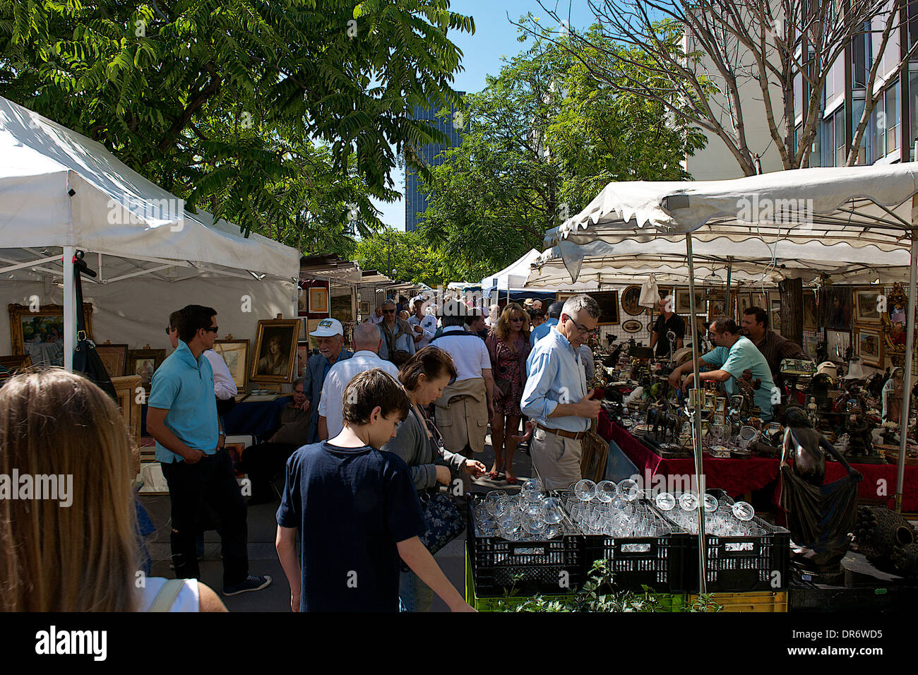 Mercato delle Pulci a Parigi, Francia Foto Stock