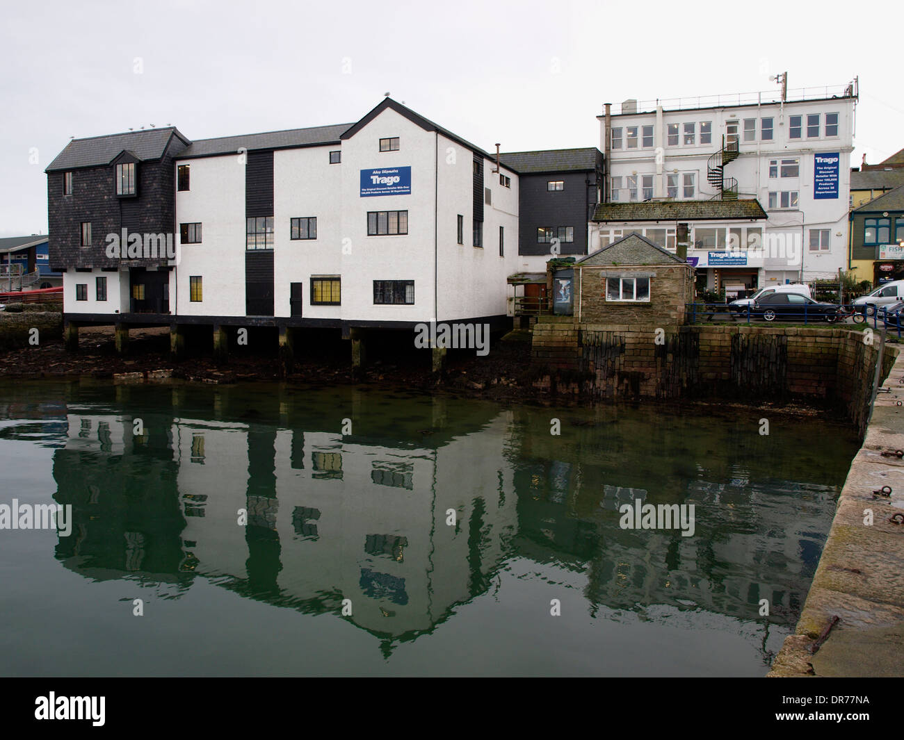 Mulini trago, Falmouth, Cornwall, Regno Unito Foto Stock