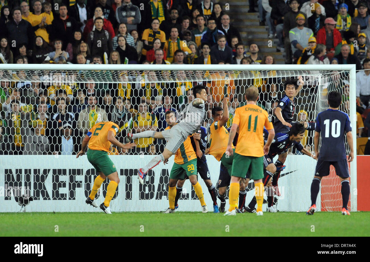 Azione partita della Coppa del Mondo FIFA Qualifier - Australia 1 - 1 il Giappone - tenutasi presso lo Stadio Suncorp Brisbane, Australia - 11.06.12 Foto Stock