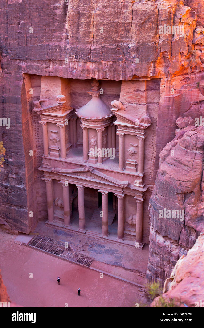 Il Tesoro, Al-Khazneh in Petra, Giordania Foto Stock
