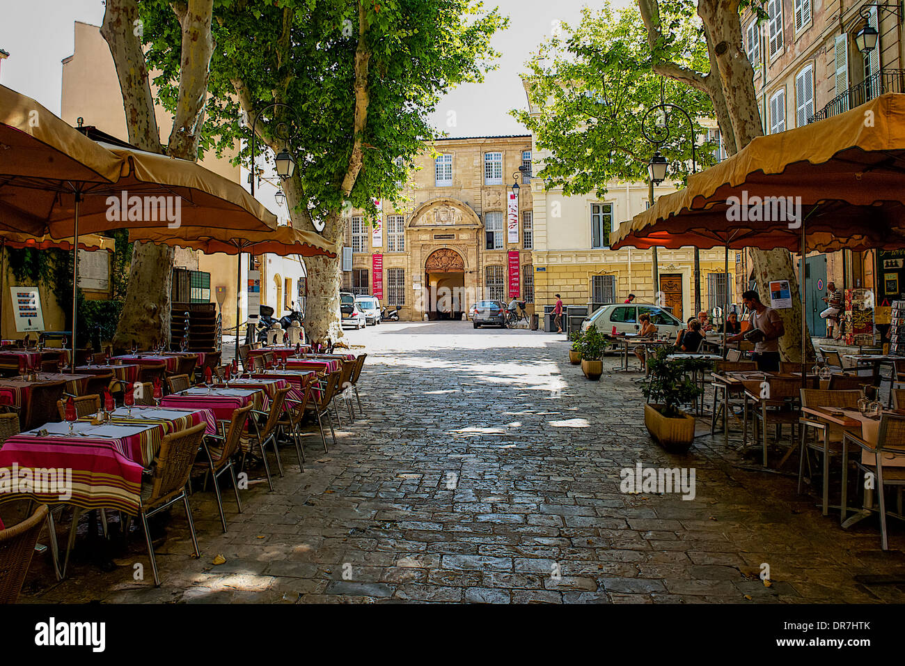 Caffetteria all'aperto, Aix-en-Provence, Francia Foto Stock