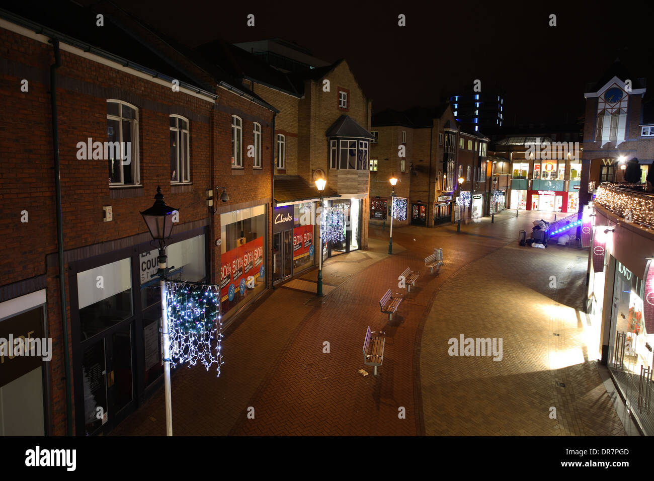 Architettura di Sheffield di notte. Foto Stock